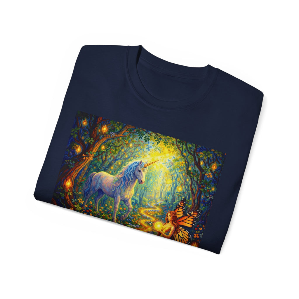 Unicorn Forest Cottin Tee — Magical Fairy & Unicorn Woodland Graphic T-Shirt