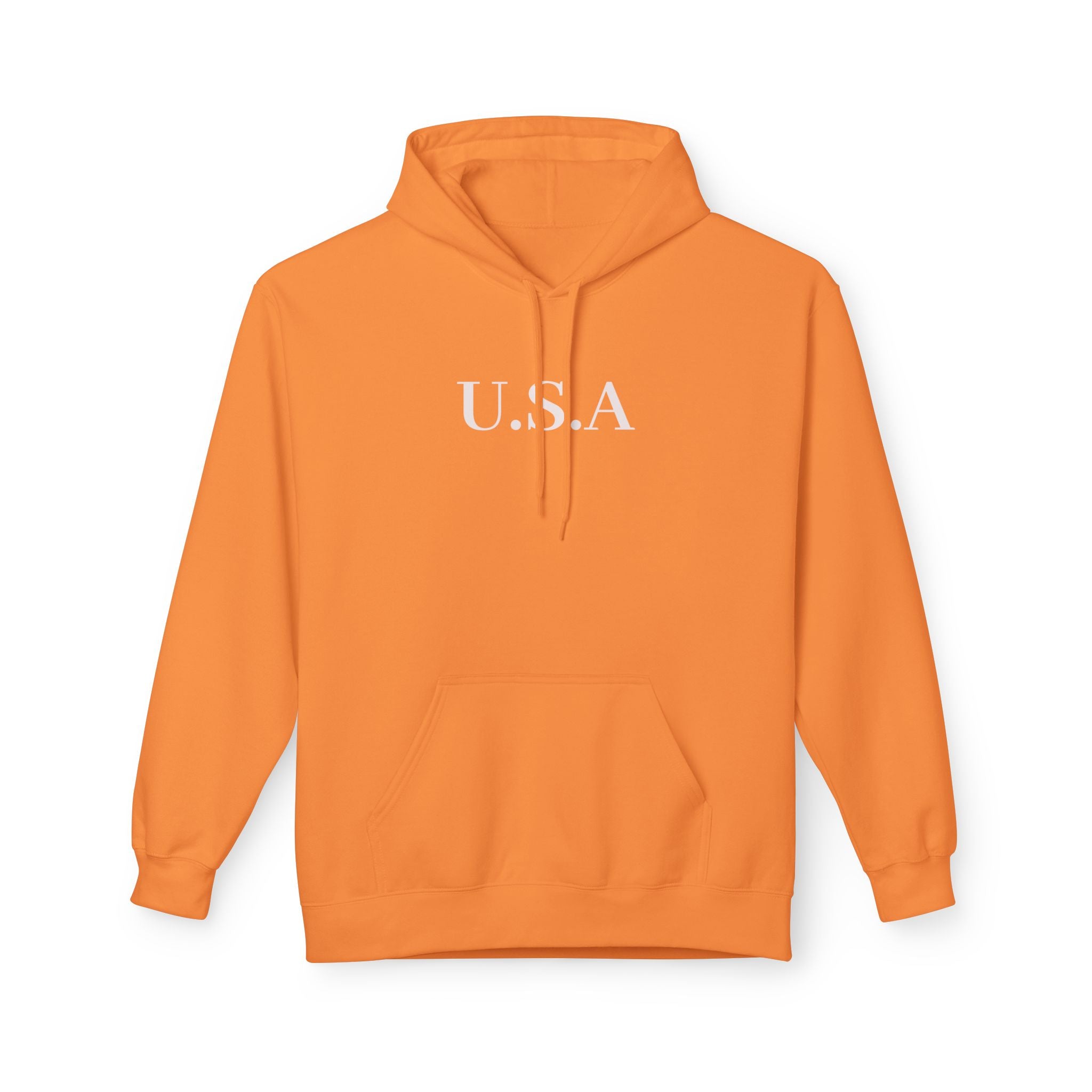 USA Minimalist Hoodie — Classic Patriotic Fleece Pullover