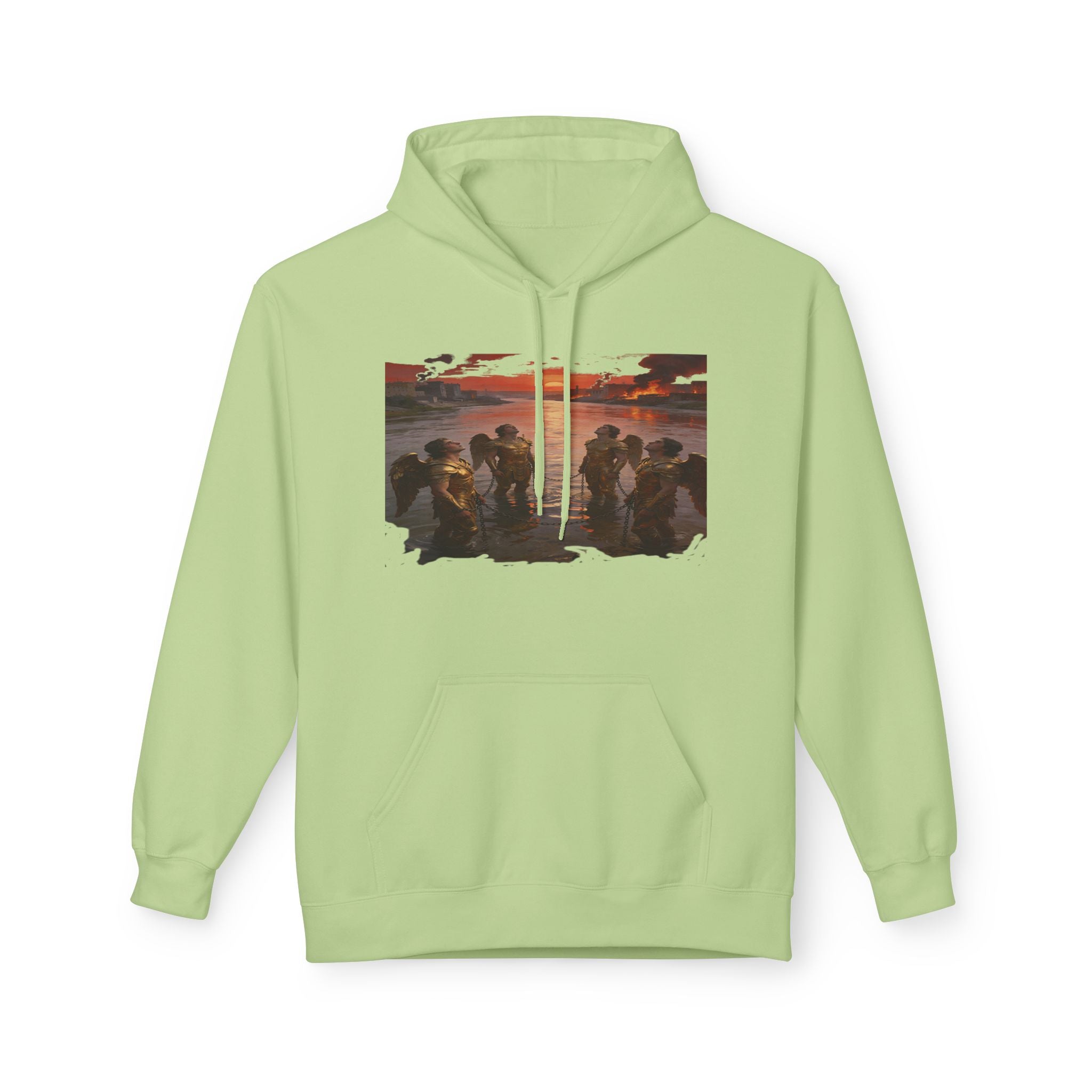 Revelation 9 reveals four fallen angels bound in the Euphrates River- Hoodie — Graphic