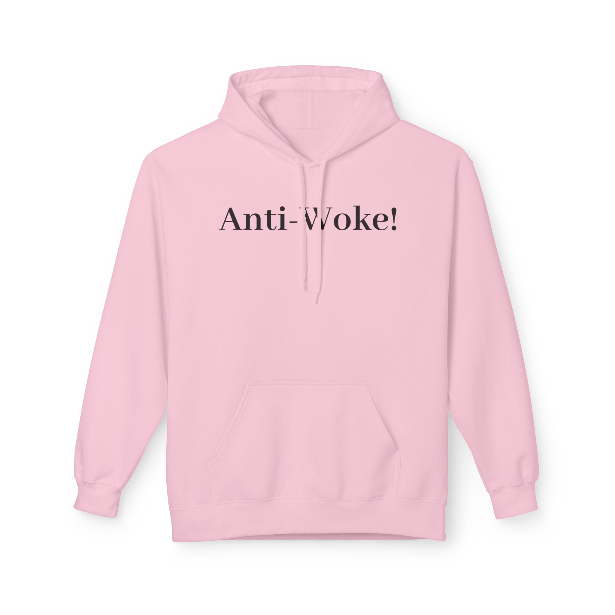 Anti-Woke Hoodie — Minimalist Political Statement Pullover