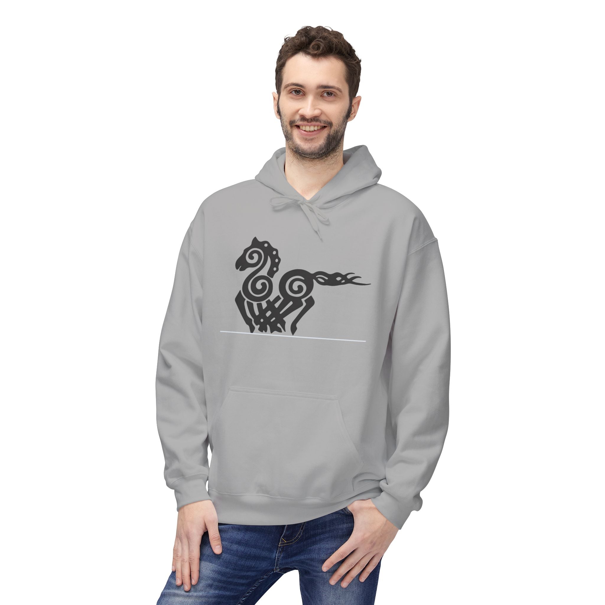 Viking Tribal Hoodie - Nordic Norse Myth Design