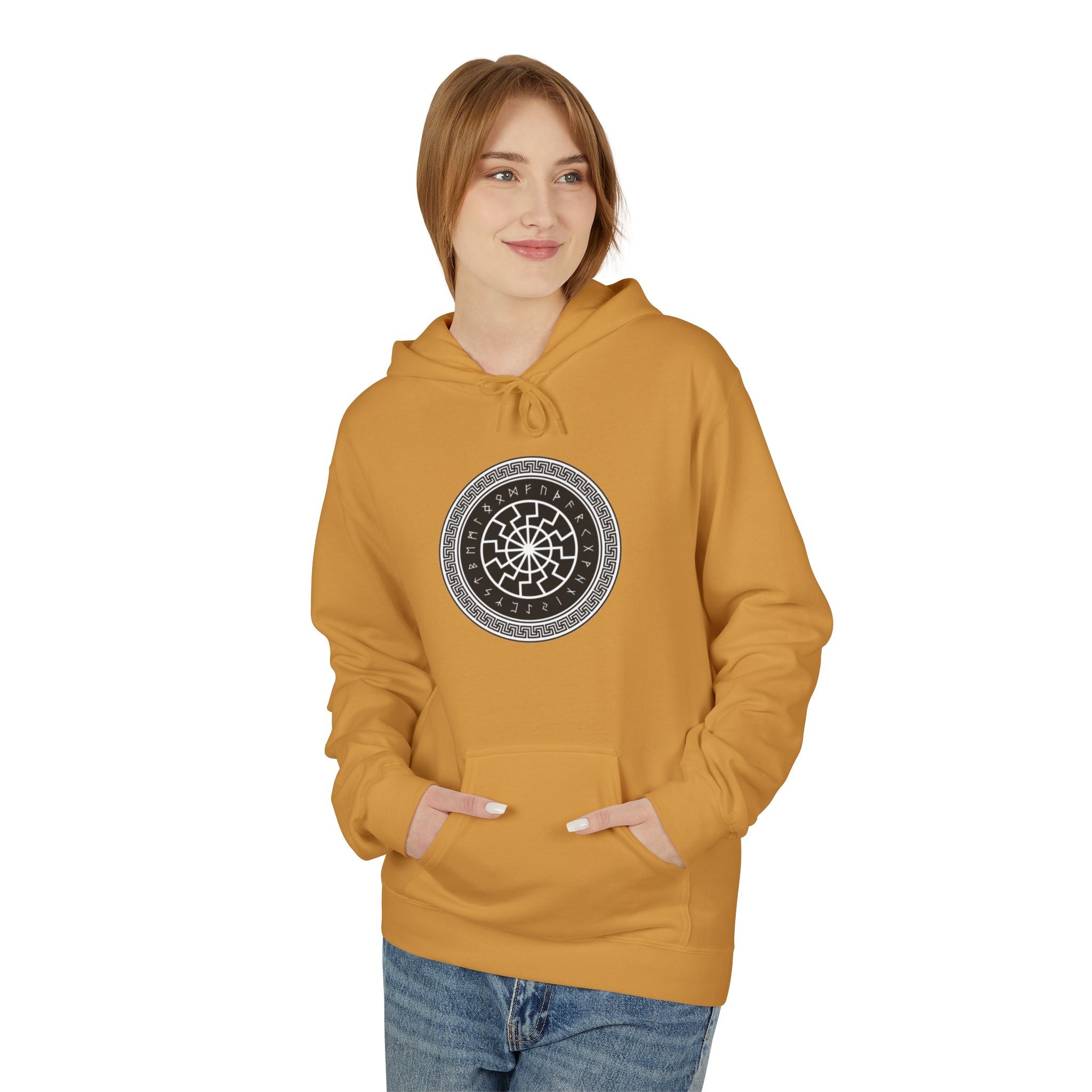 A Symbol of Luck in Norse Culture-Hoodie — Geometric Spiritual Graphic