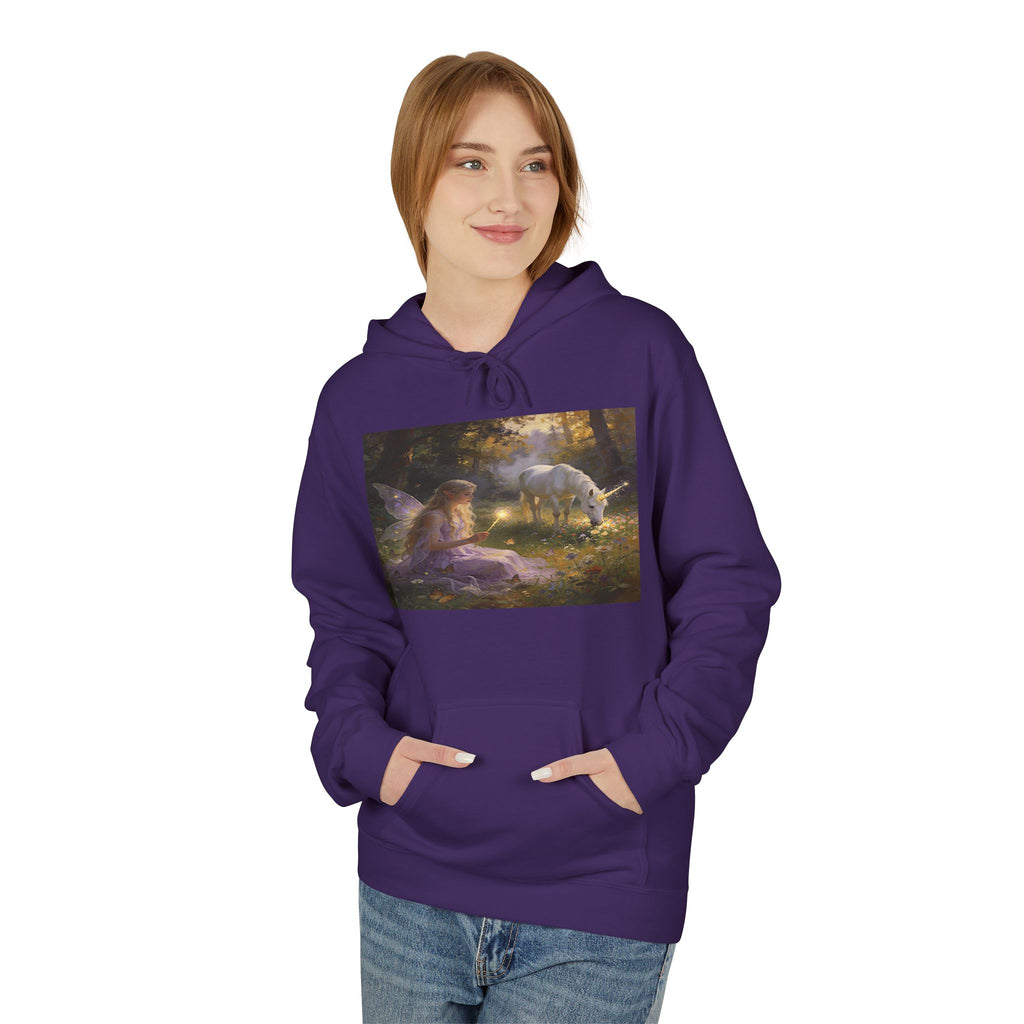 Mystical Unicorn Forest Hoodie — Ethereal Fantasy Art Pullover