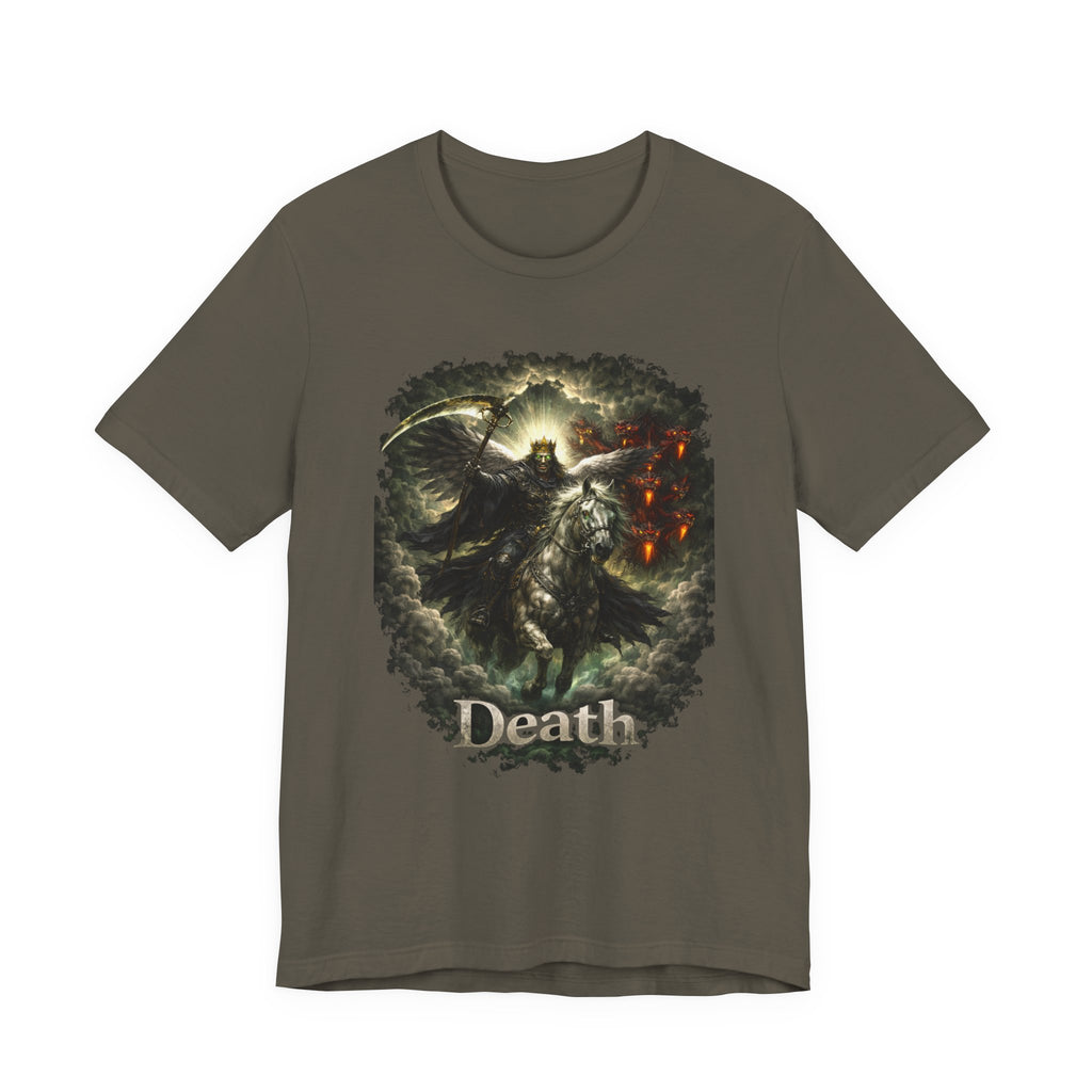 The black horse from Revelation 6:5-6 Angle of Death- Graphic Tee