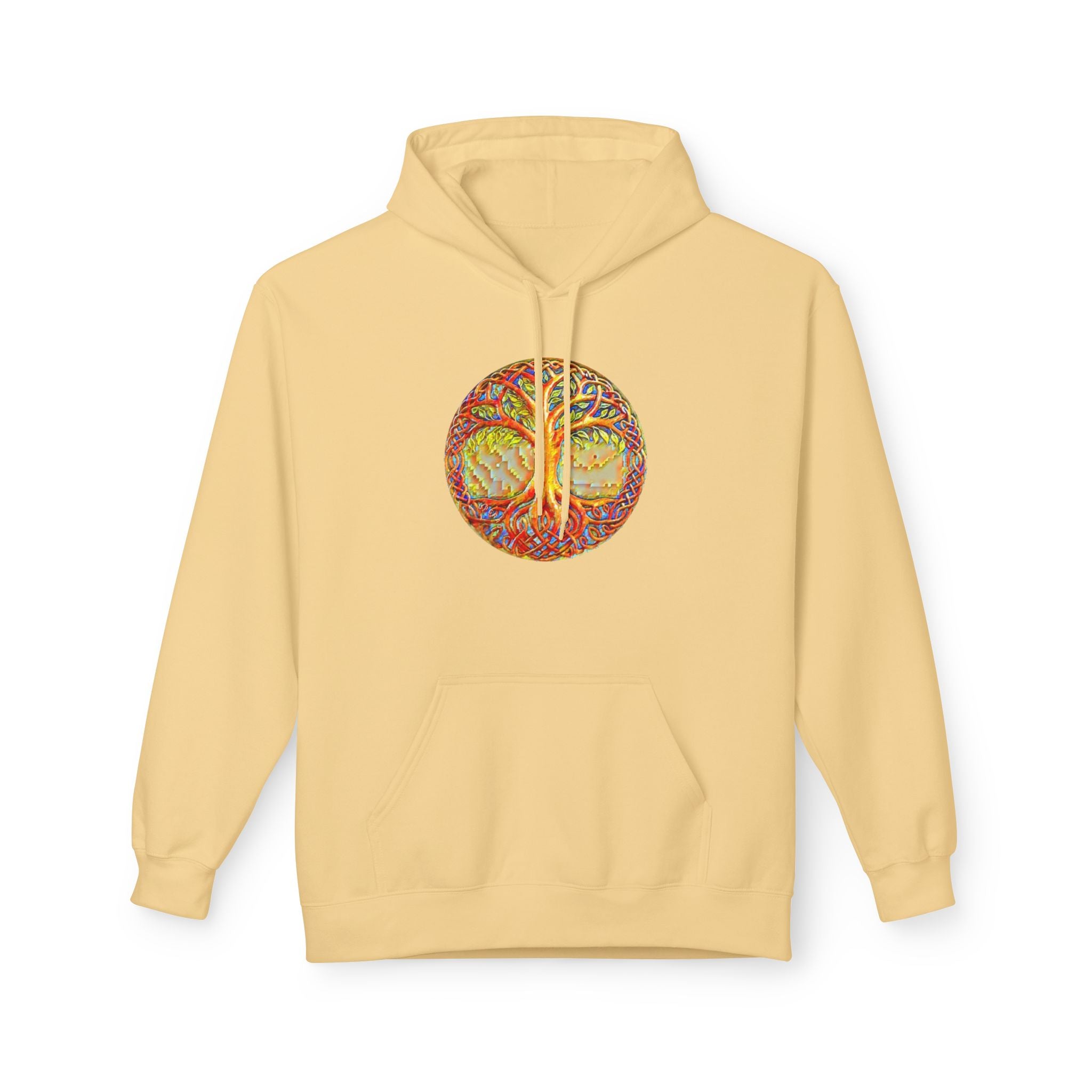 Yggdrasil, the Tree of Life, Cotton Hoodie — Tropical Vibes Graphic Hoodie