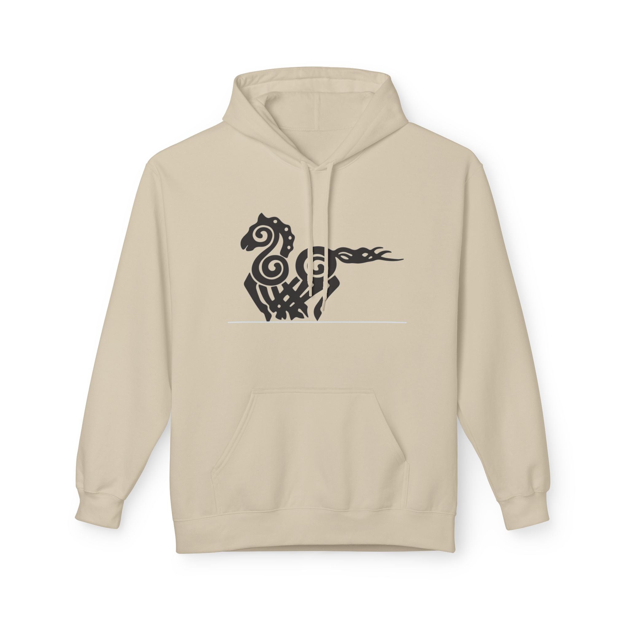 Viking Horse Tribal Hoodie — Nordic Norse Rune Stallion Design