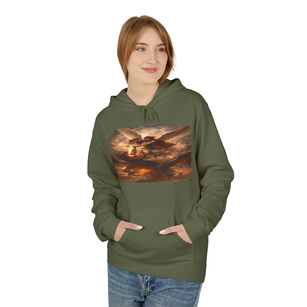 Revelation 12:7-12, where Michael and his angels battle the dragon in heaven- Pullover