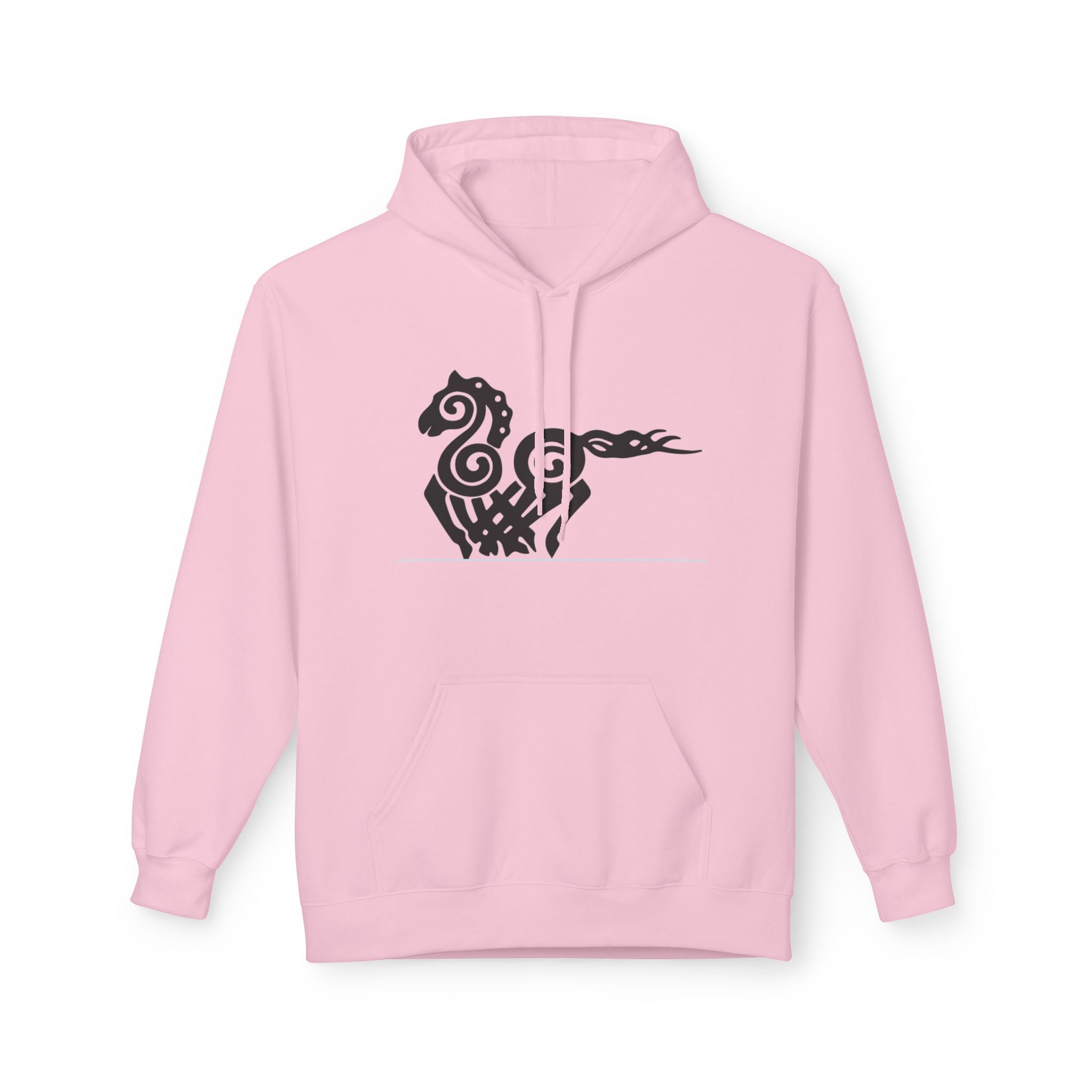 Viking Horse Tribal Hoodie — Nordic Norse Rune Stallion Design
