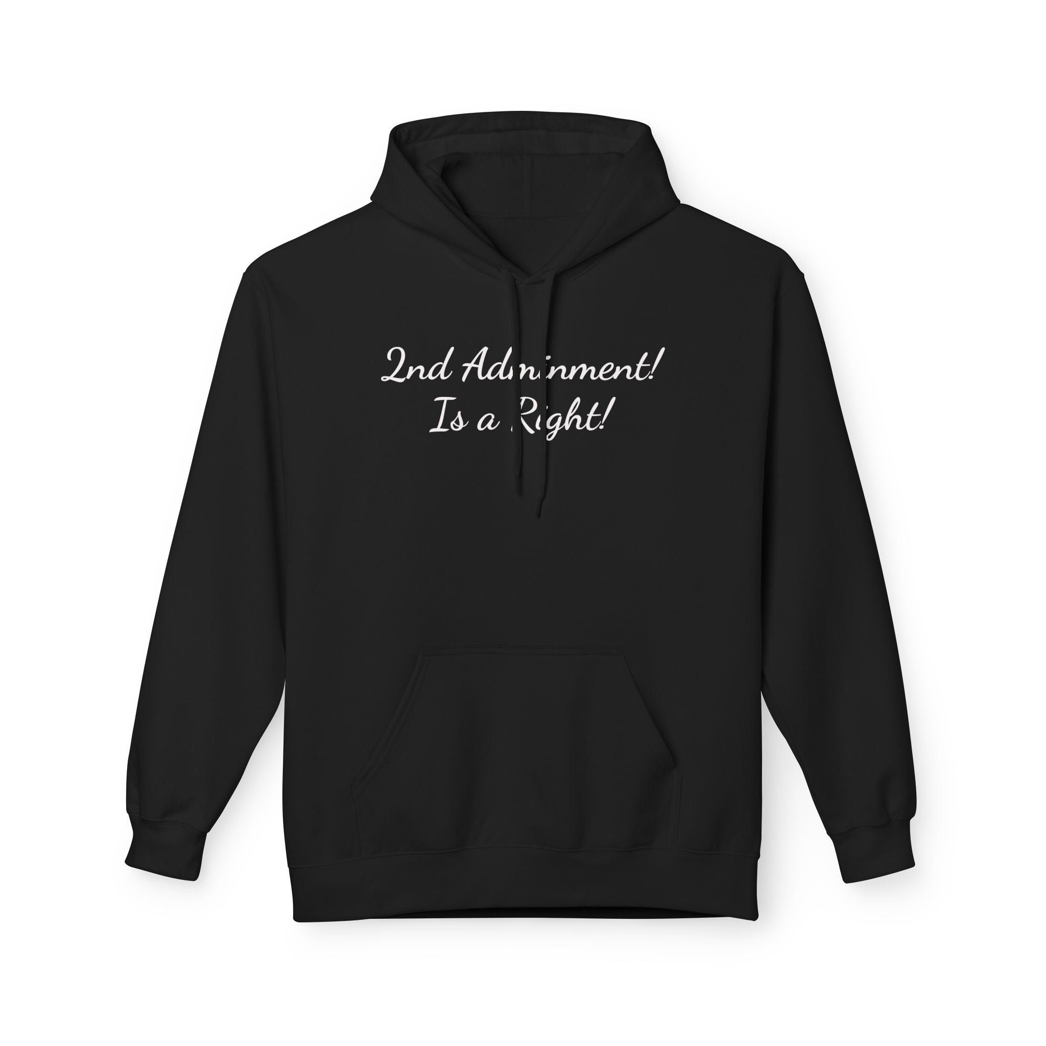 2nd Amendment Hoodie – "2nd Amendment! Is a Right!" Brown Fleece Pullover