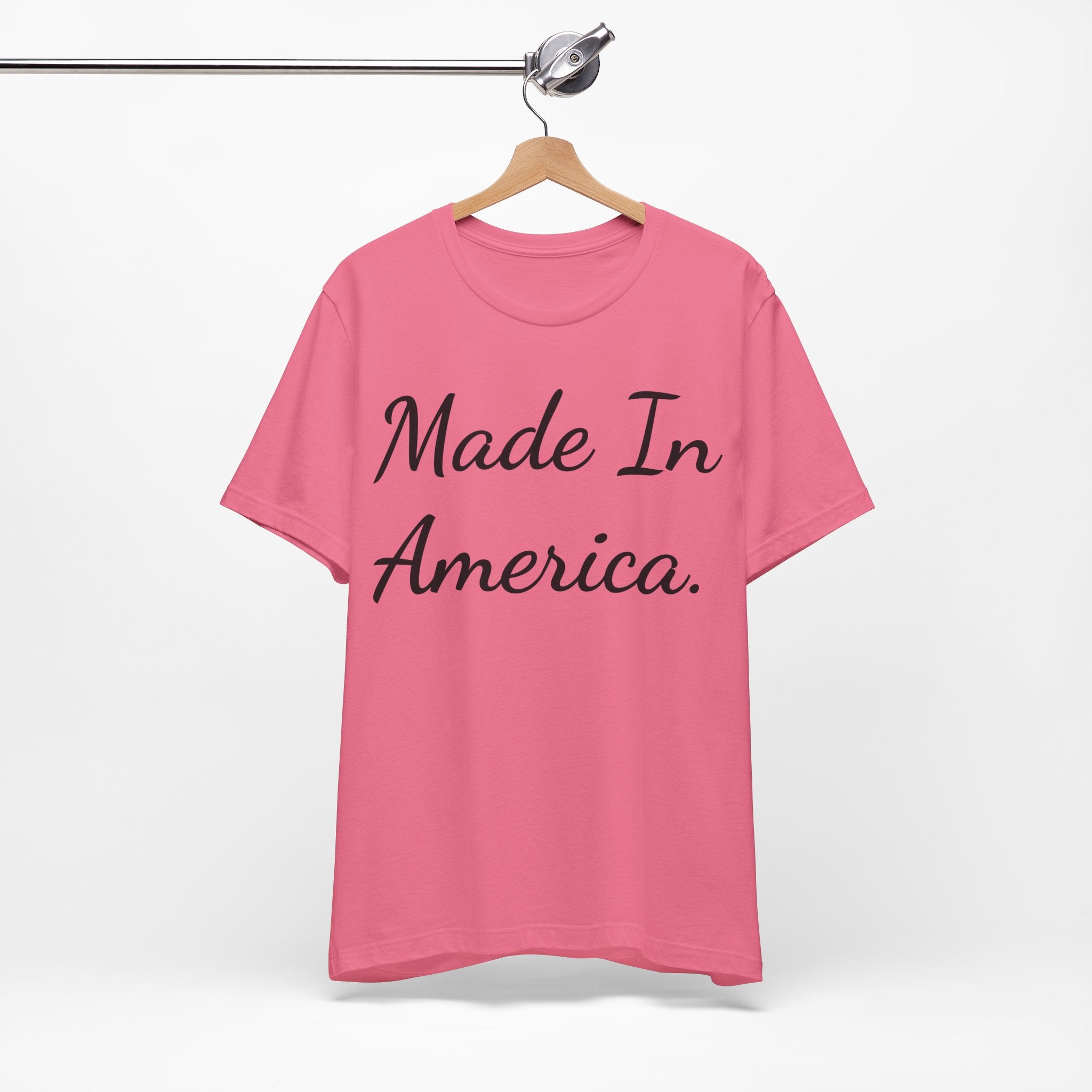 Made In America T-Shirt — Patriotic Script Tee for 4th of July & Everyday Wear