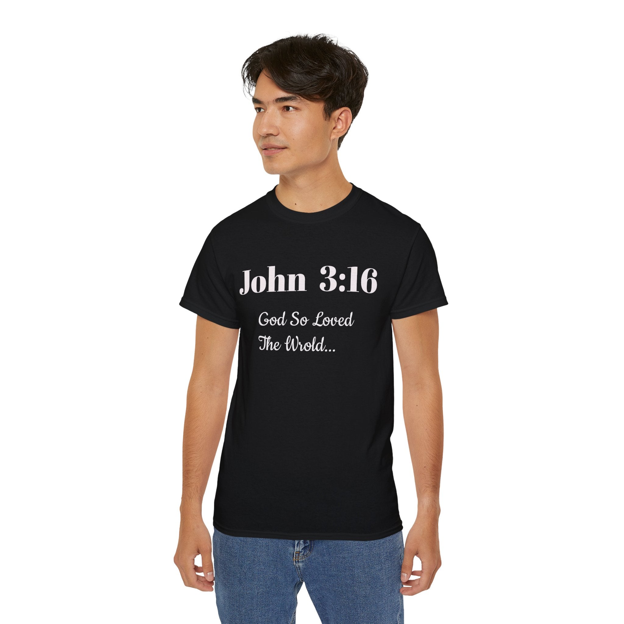 John 3:16 T‑Shirt — "God So Loved the World" Christian Tee
