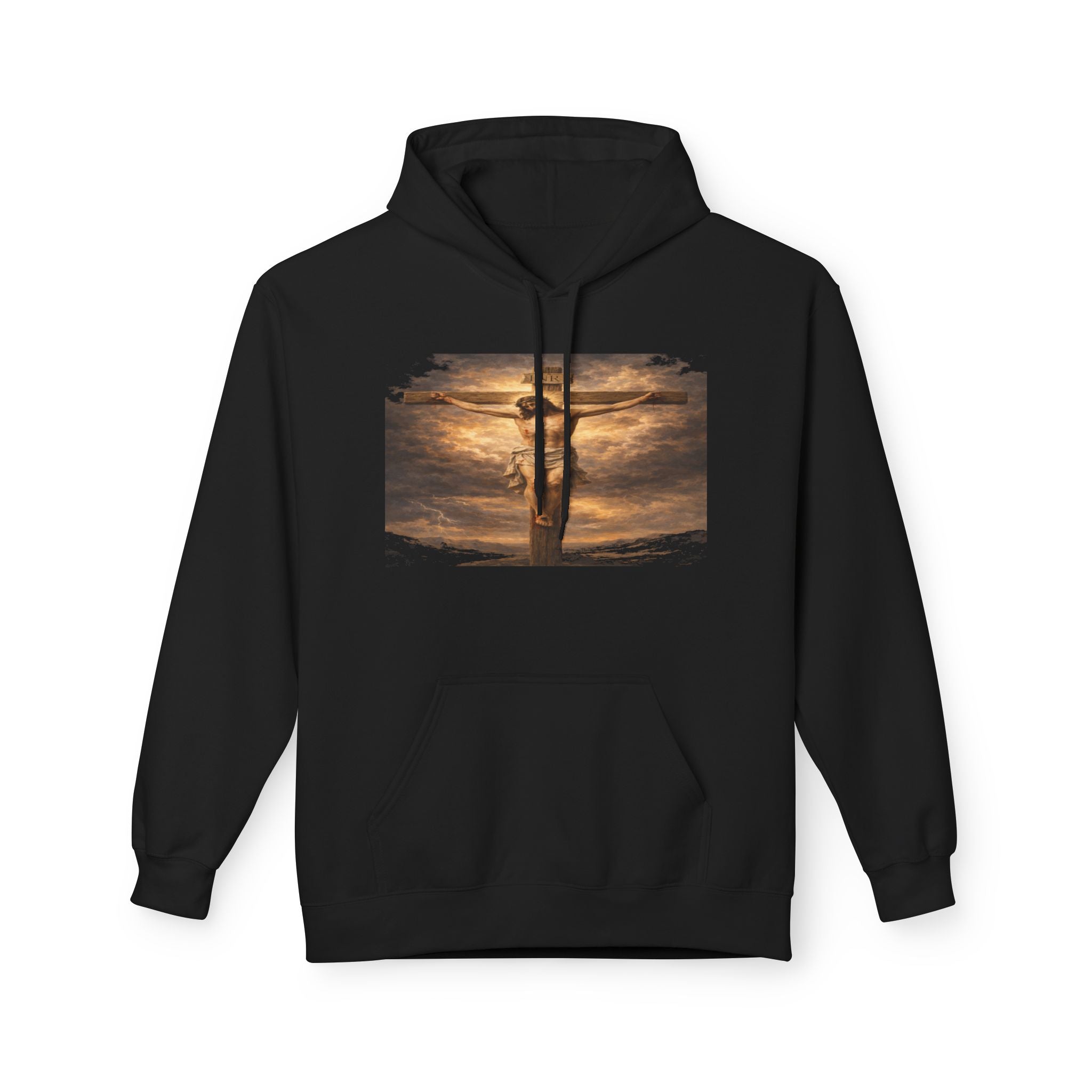 Jesus Christ on the Cross -Hoodie — Christian Faith Inspirational Pullover