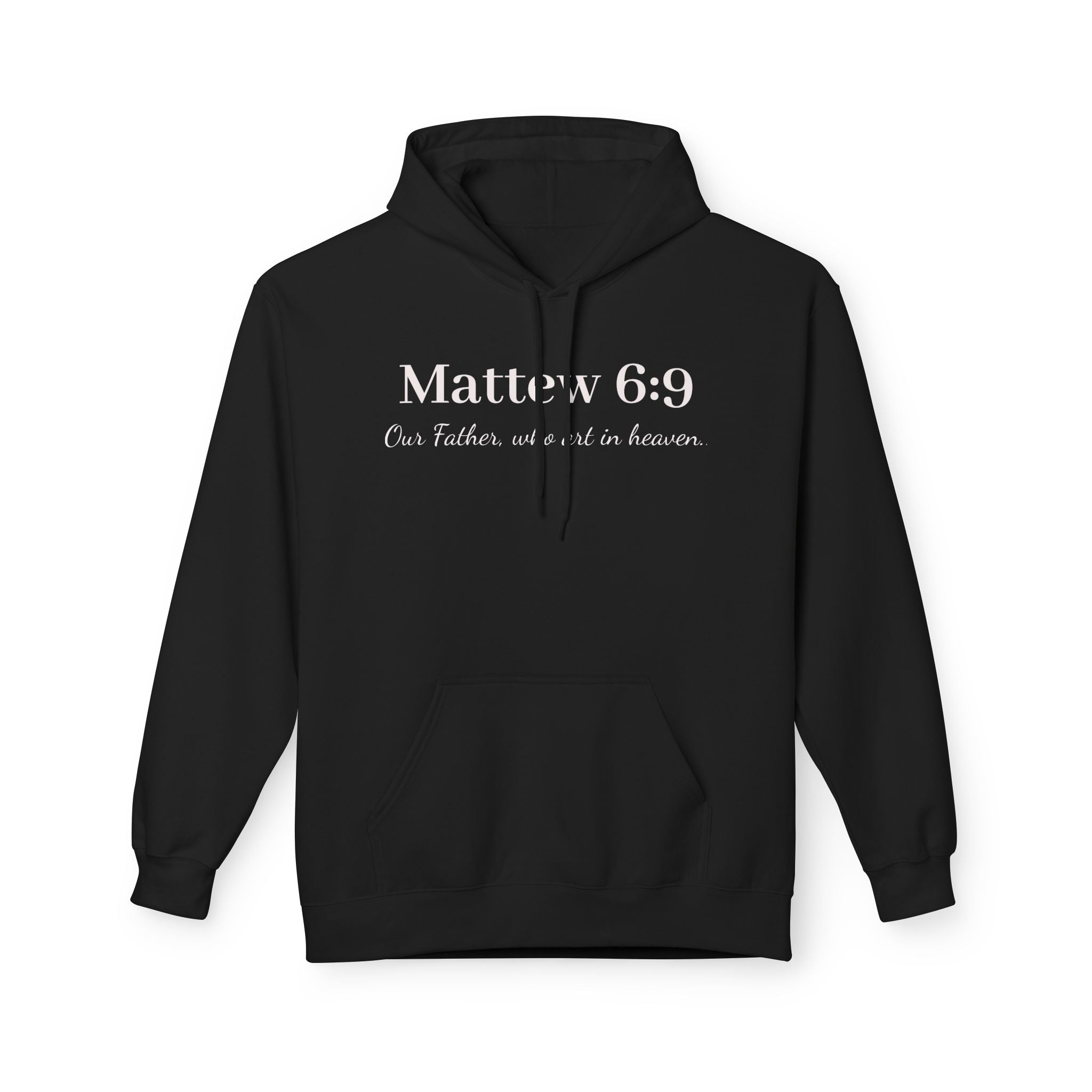 Matthew 6:9 Scripture Hoodie — "Our Father, who art in heaven" Religious Pullover