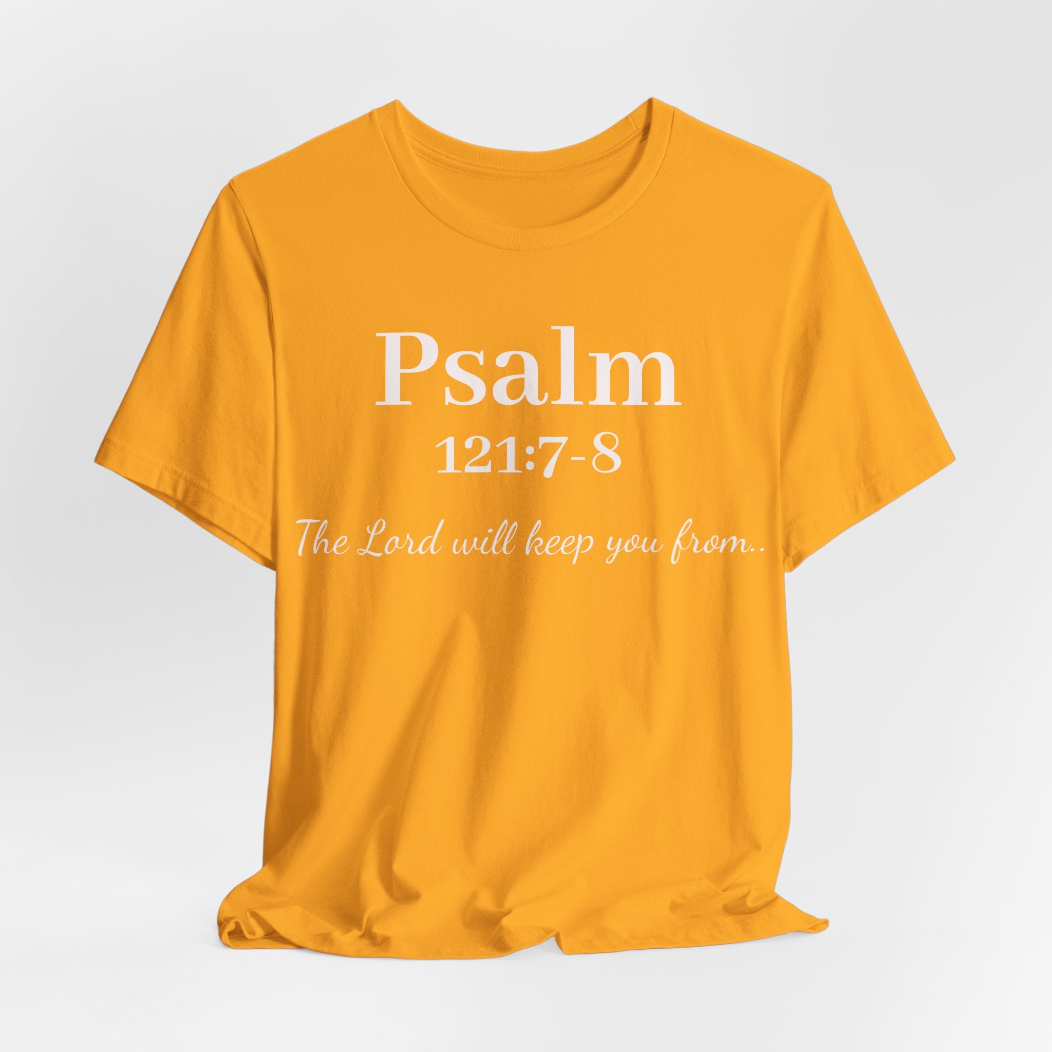 Psalm 121:7-8 Tee — "The Lord will keep you from" Christian Faith T‑Shirt