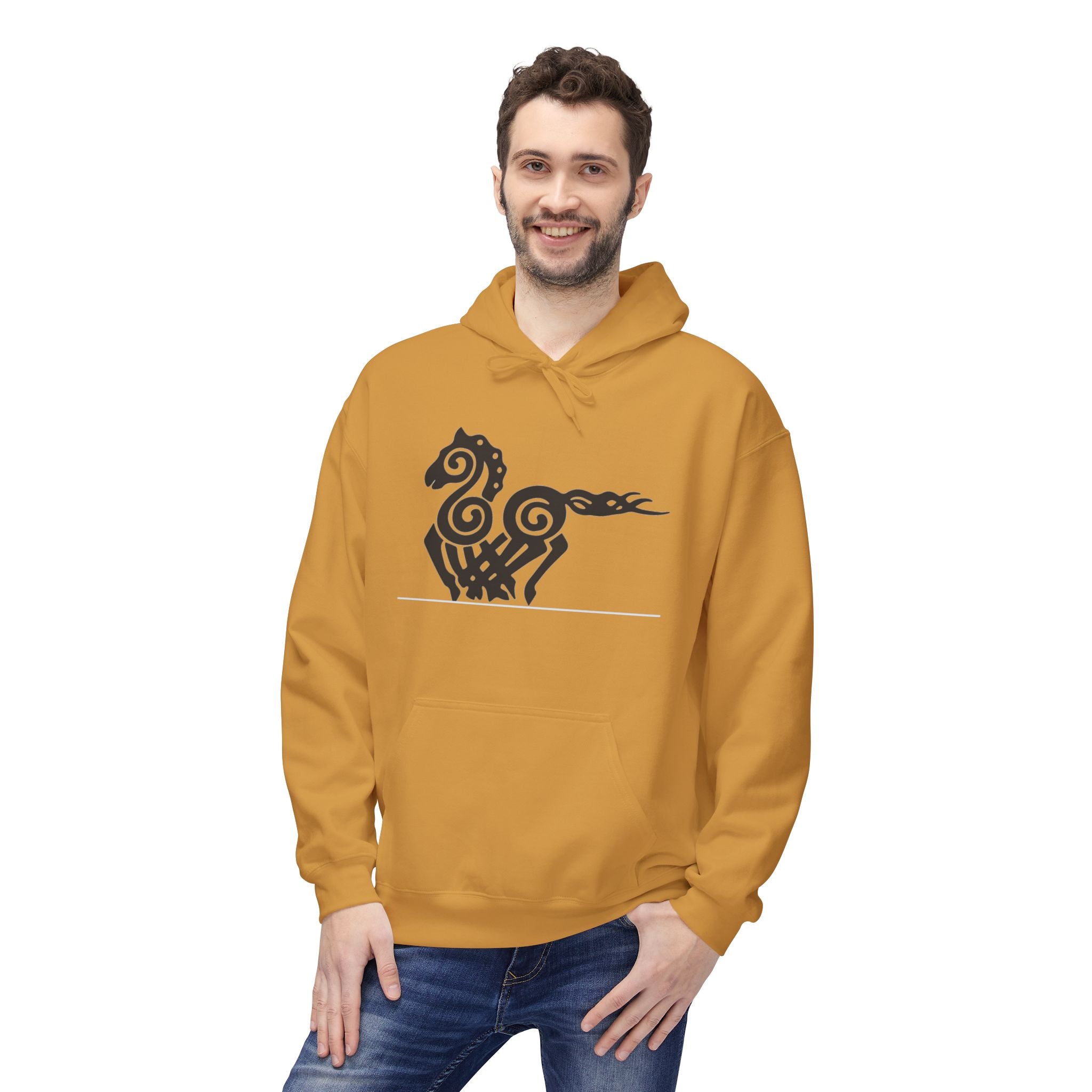 Viking Tribal Hoodie - Nordic Norse Myth Design