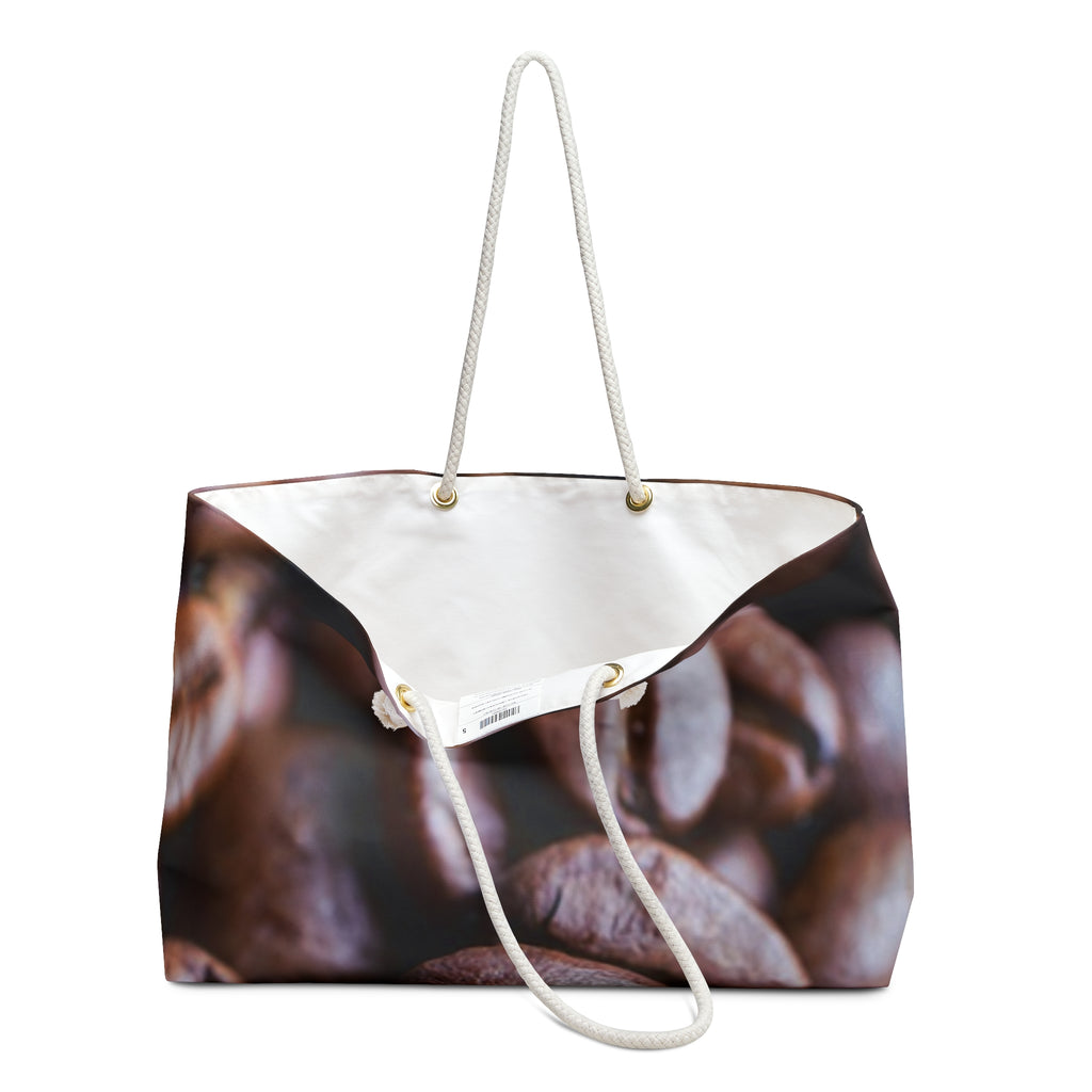 Coffee Bean Weekender Bag – Large Travel Tote for Coffee Lovers