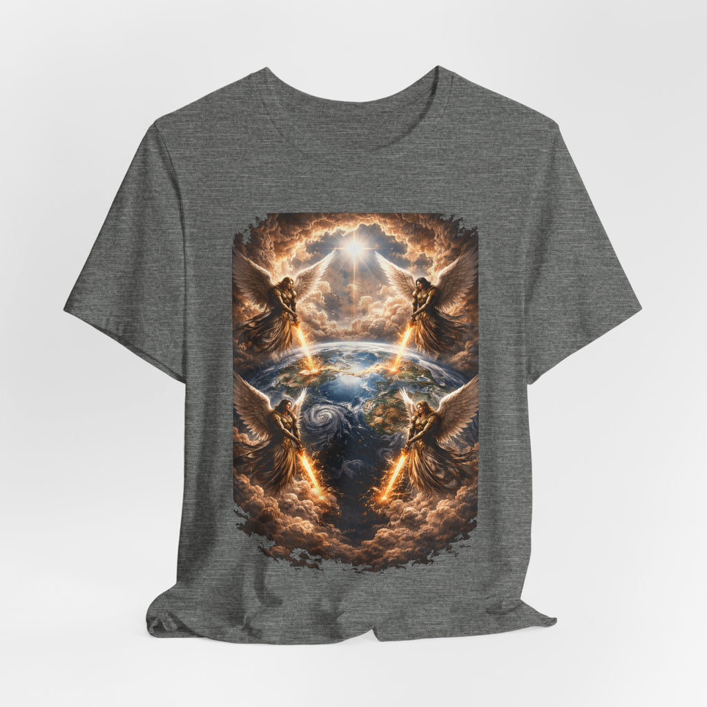 Revelation 7:1 T-Shirt — Heavenly Angel Wings Graphic Tee
