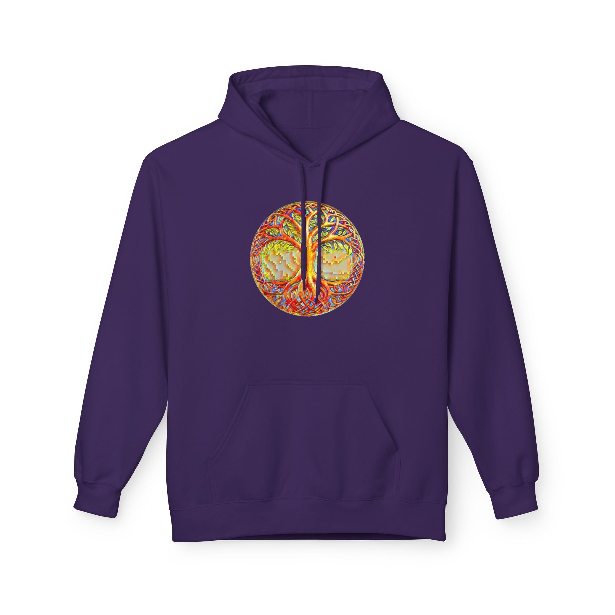 Yggdrasil, the Tree of Life, Cotton Hoodie — Tropical Vibes Graphic Hoodie