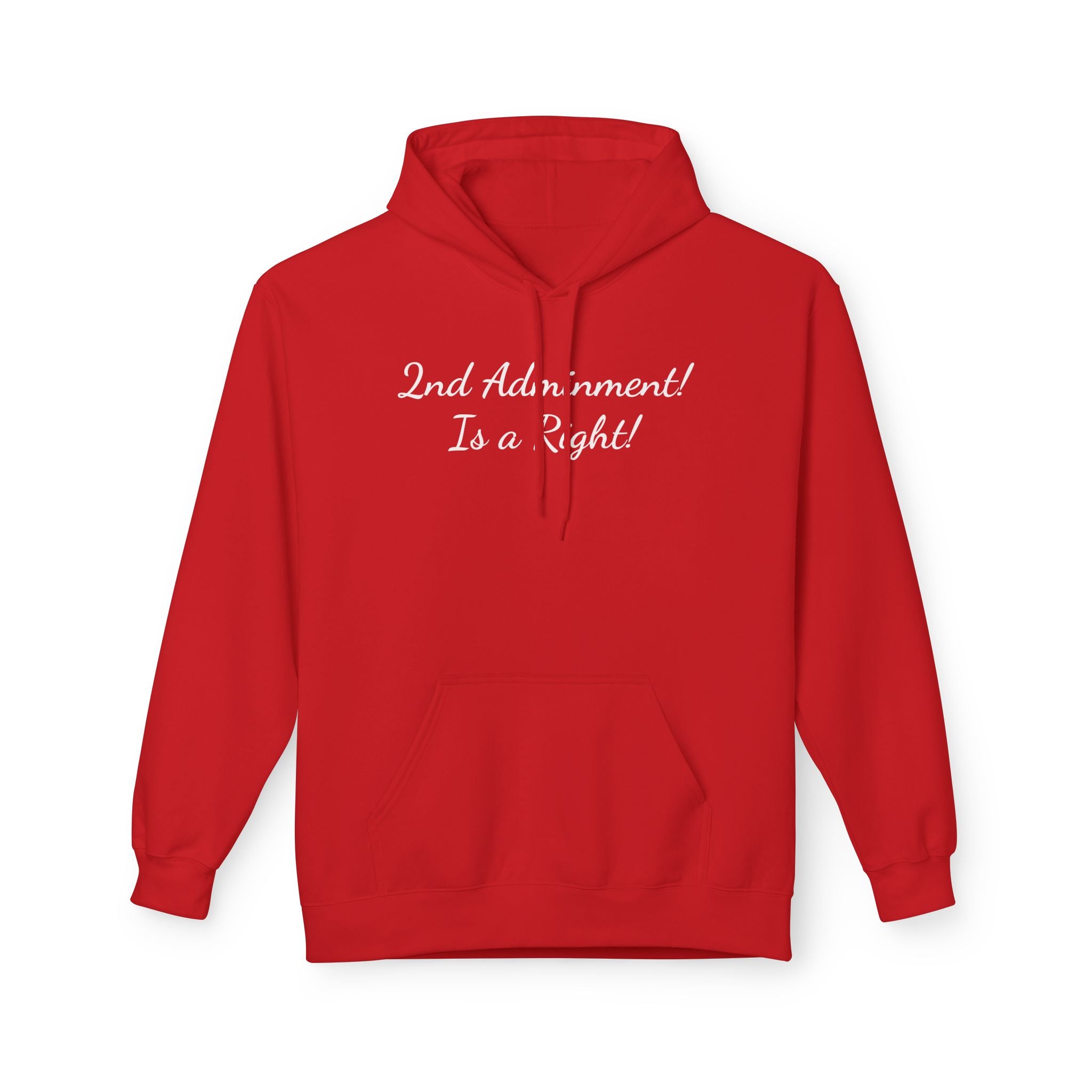 2nd Amendment Hoodie – "2nd Amendment! Is a Right!" Brown Fleece Pullover