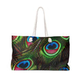 Peacock Feather Weekender Bag – Bold Tropical Travel Tote