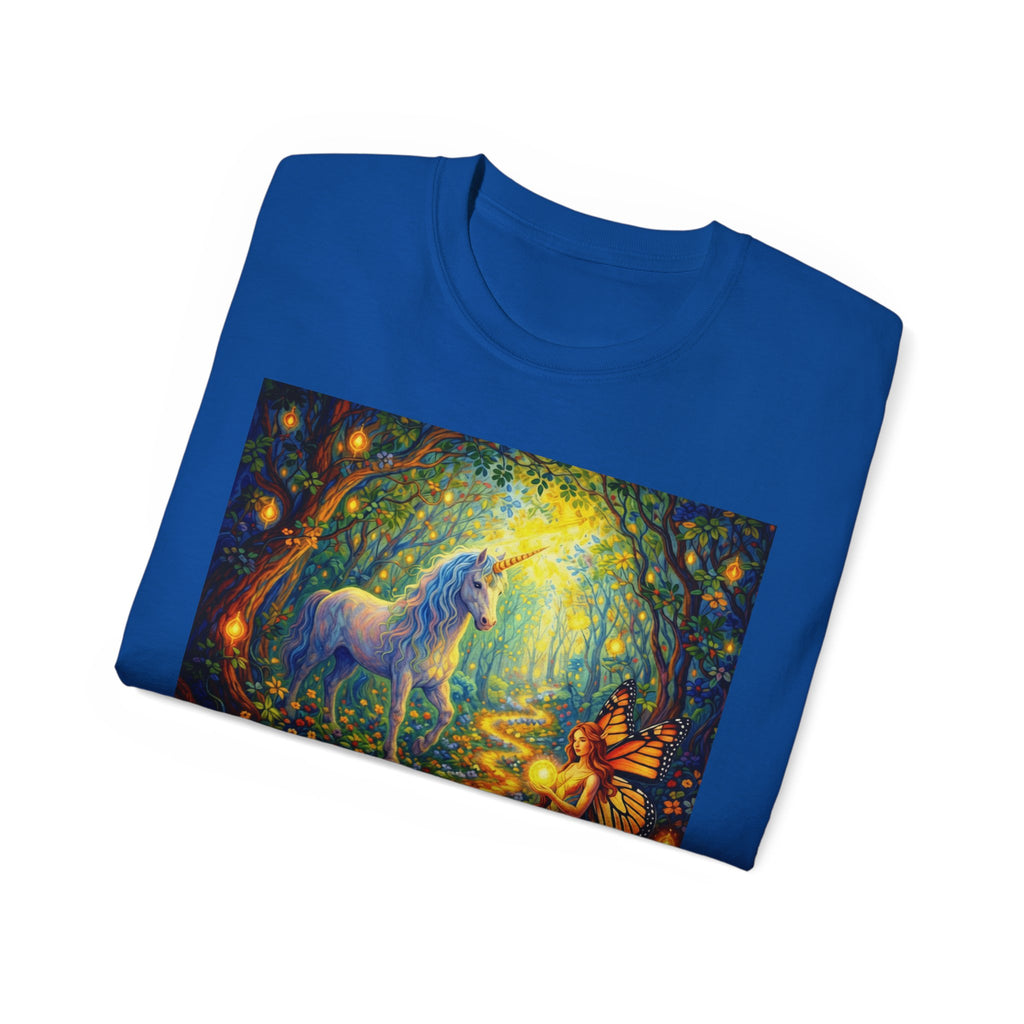 Unicorn Forest Cottin Tee — Magical Fairy & Unicorn Woodland Graphic T-Shirt