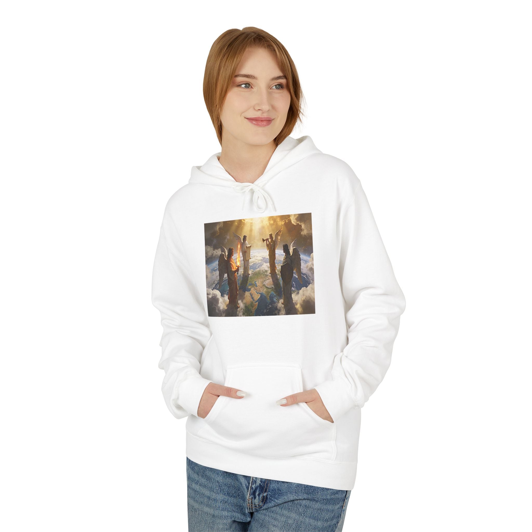 Christian Ascension Hoodie – Jesus and Angels Religious Pullover