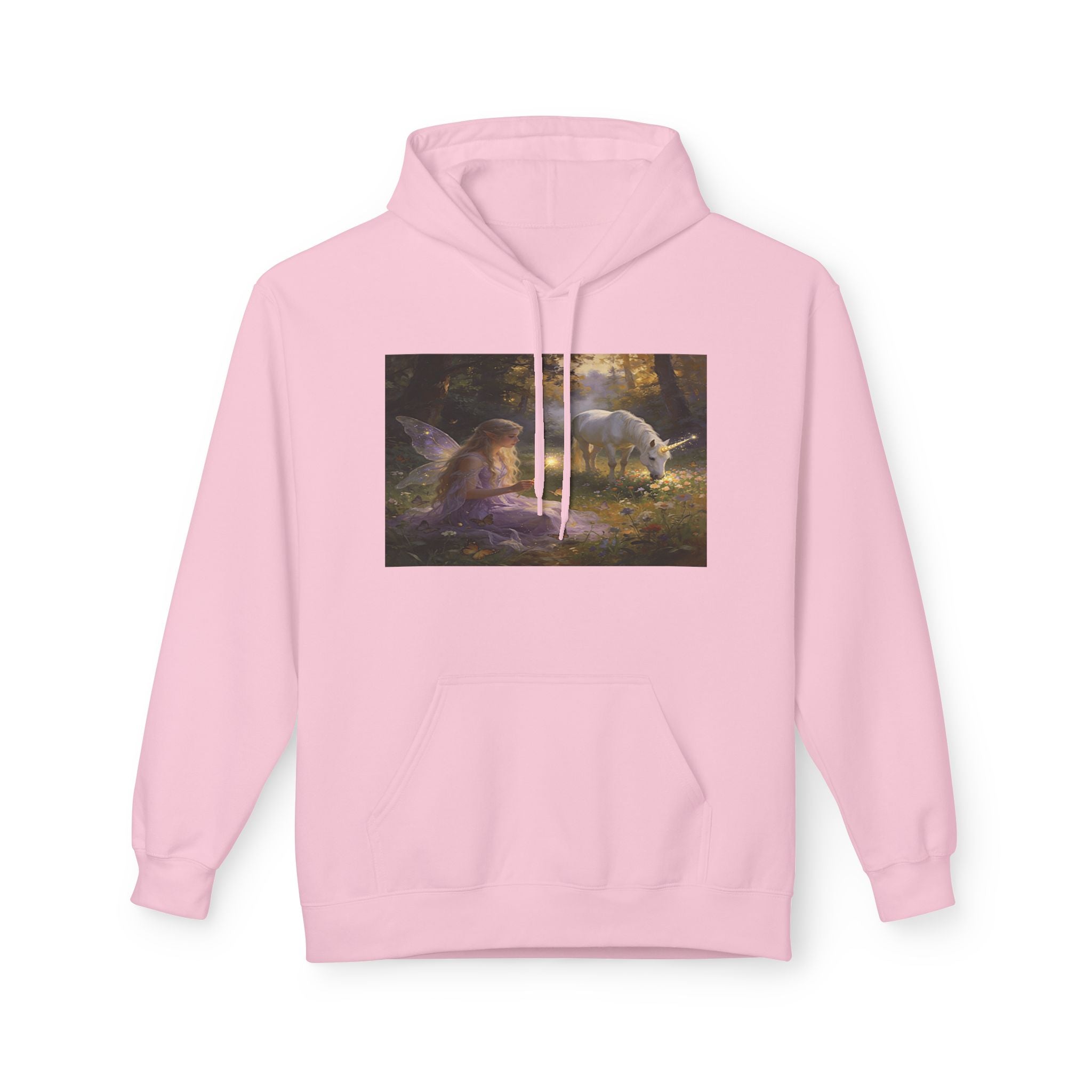 Mystical Unicorn Forest Hoodie — Ethereal Fantasy Art Pullover