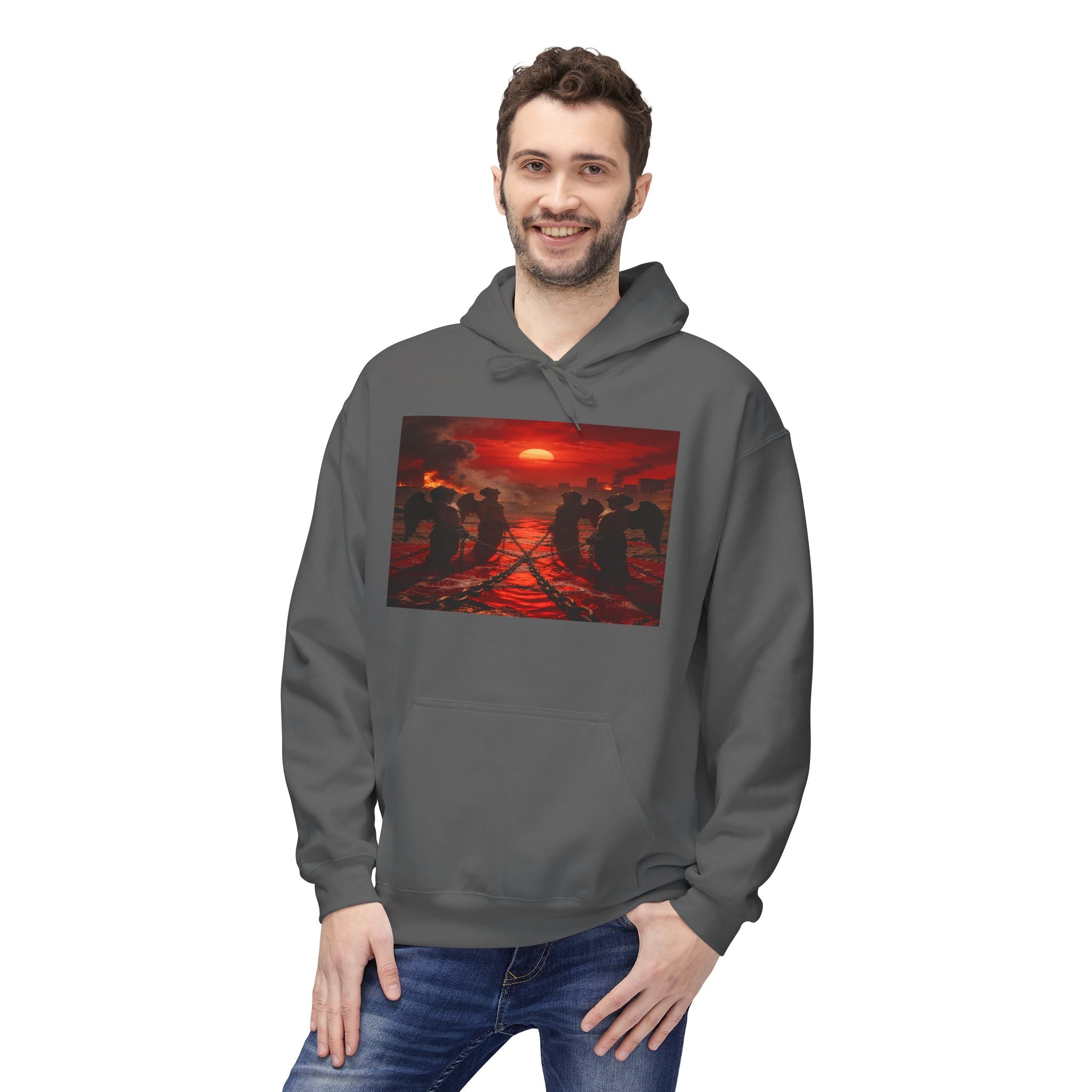 Revelation 9 reveals four fallen angels bound in the Euphrates River! Hoodie!