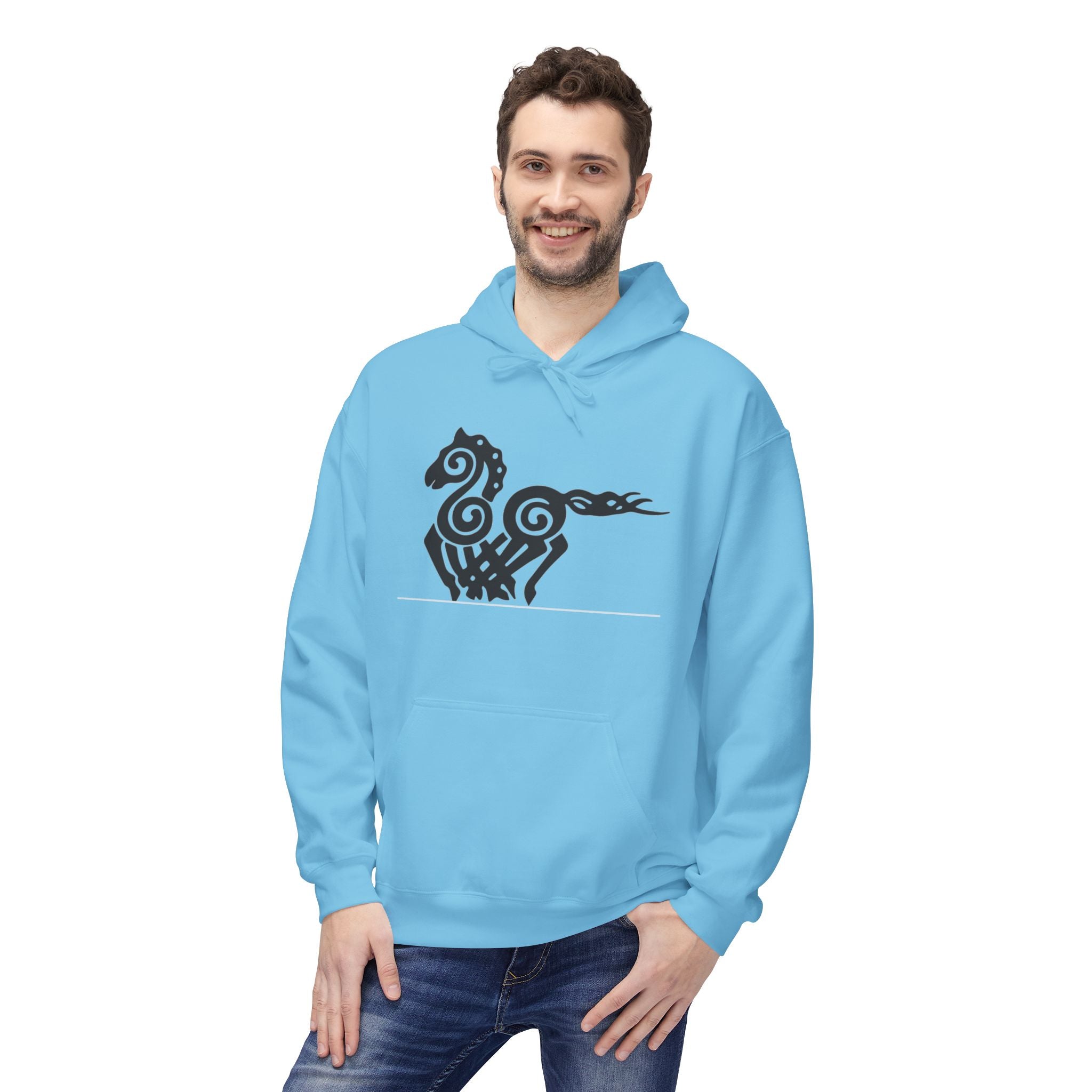 Viking Tribal Hoodie - Nordic Norse Myth Design