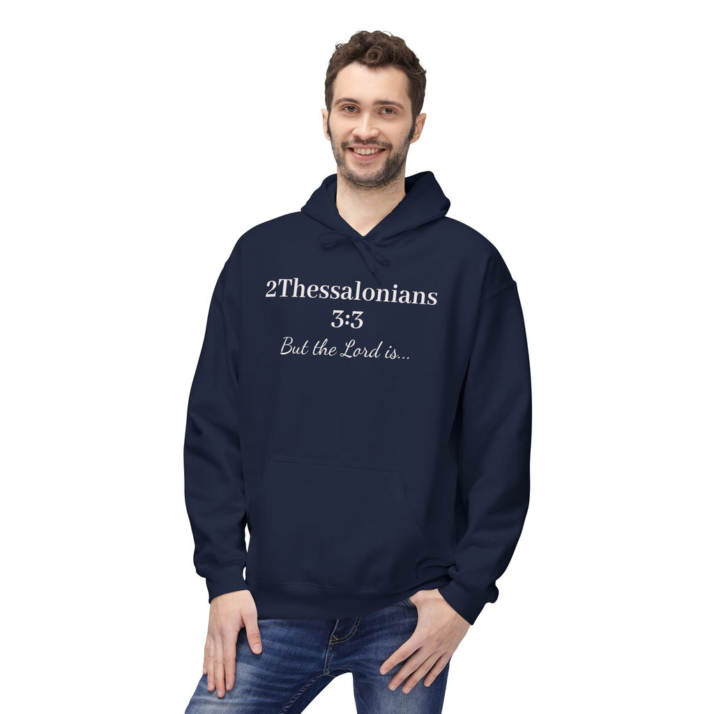 2 Thessalonians 3:3 Hoodie — Christian Faith Scripture Pullover