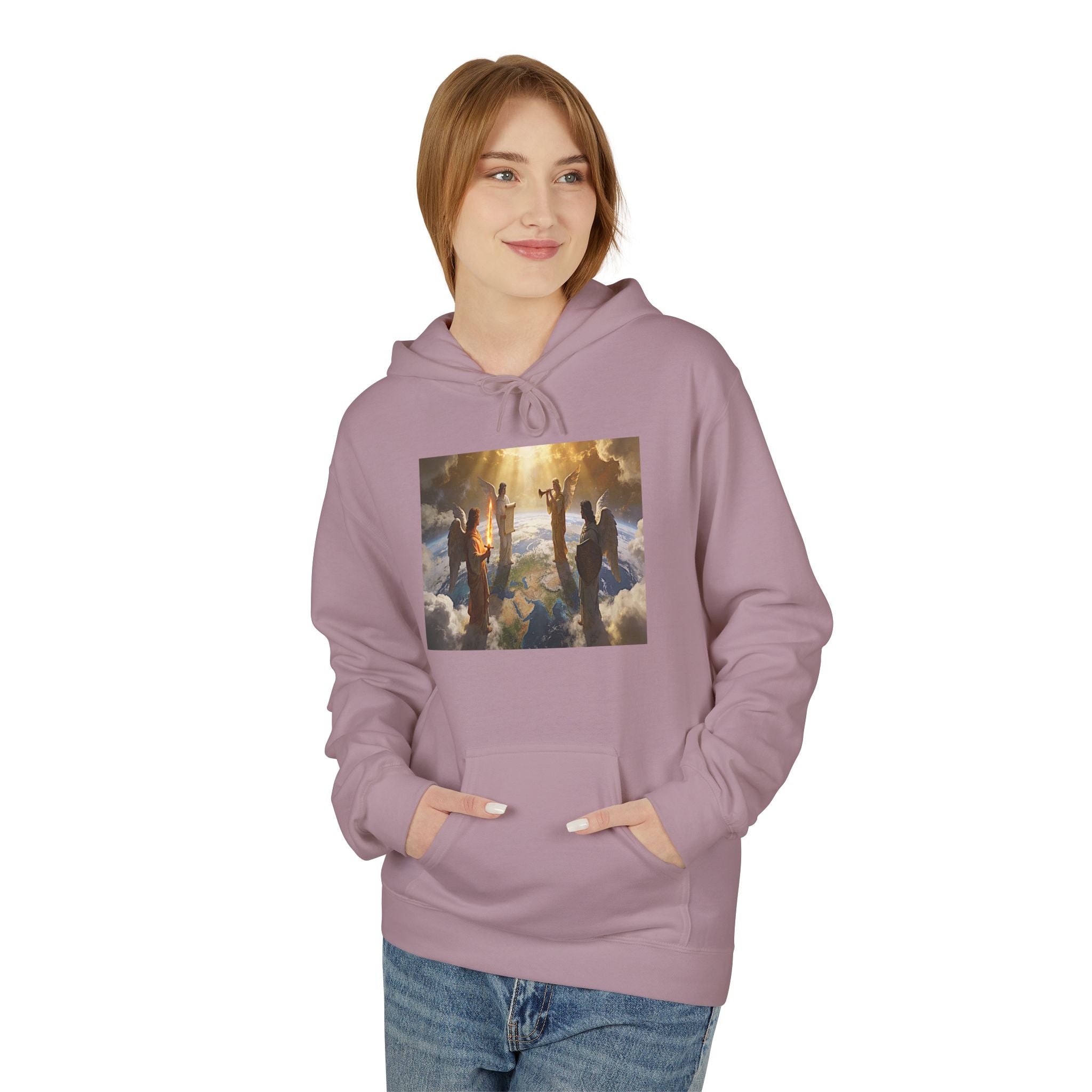Christian Ascension Hoodie – Jesus and Angels Religious Pullover