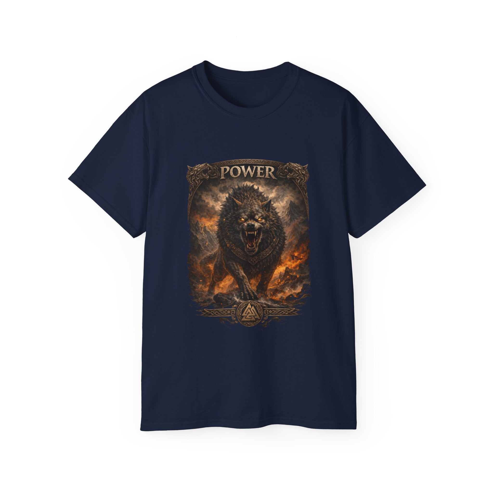 Fenrir, monstrous wolf of Norse mythology. Cottom T shirt