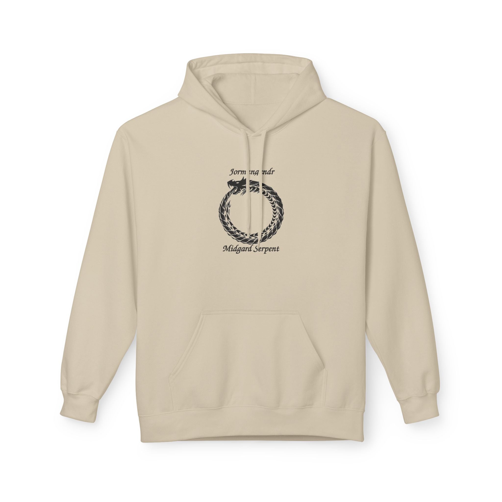 Jörmungandr Ouroboros Serpens Hoodie — 'Return to Self' Circular Snake Graphic