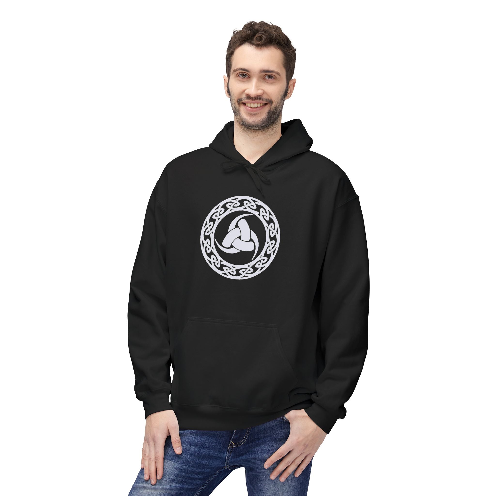 Viking Celtic Knot Hoodie –The Triple Horn of Odin – The Horn Triskelion
