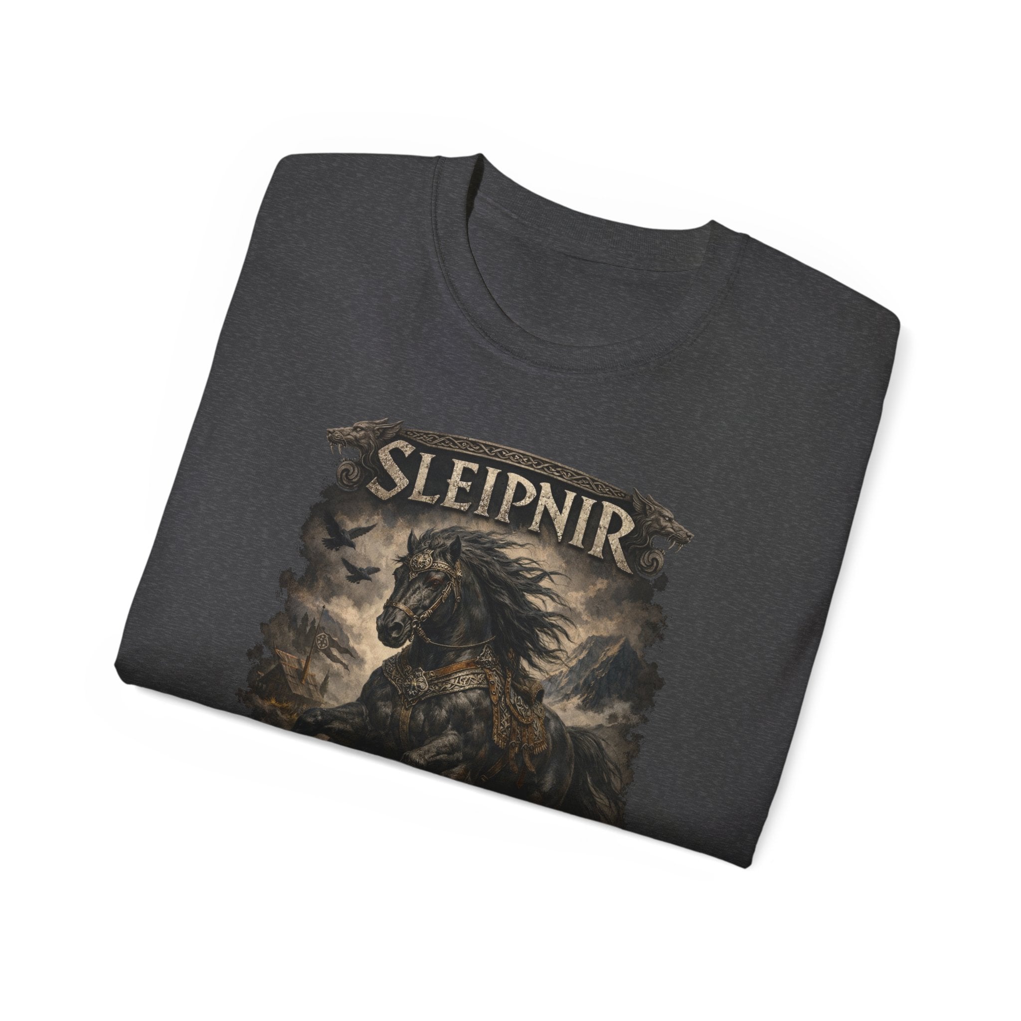 Sleipnir Norse Mythology Cotton T-Shirt —Odin’s Eight-Legged Horse