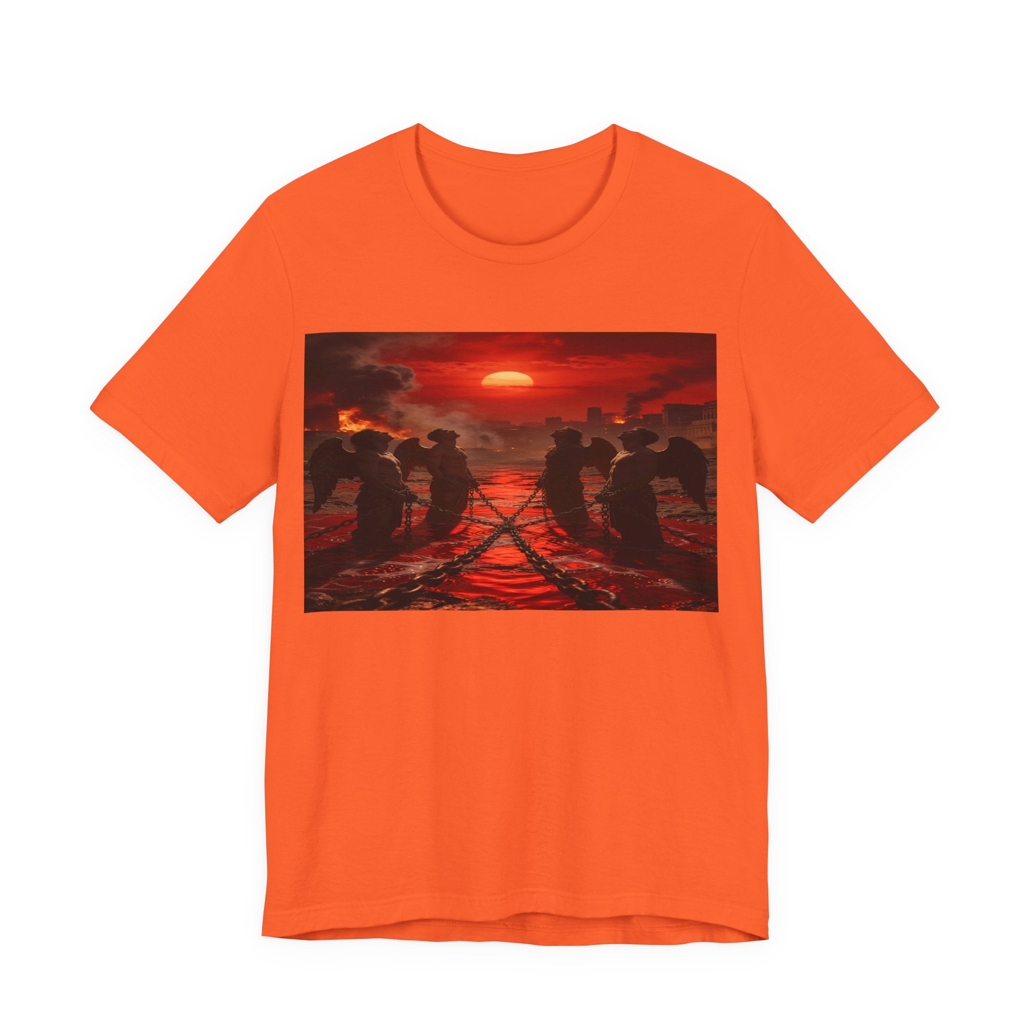 Angles Revelation 9 reveals four fallen angels bound in the Euphrates RiverShort Sleeve Tee
