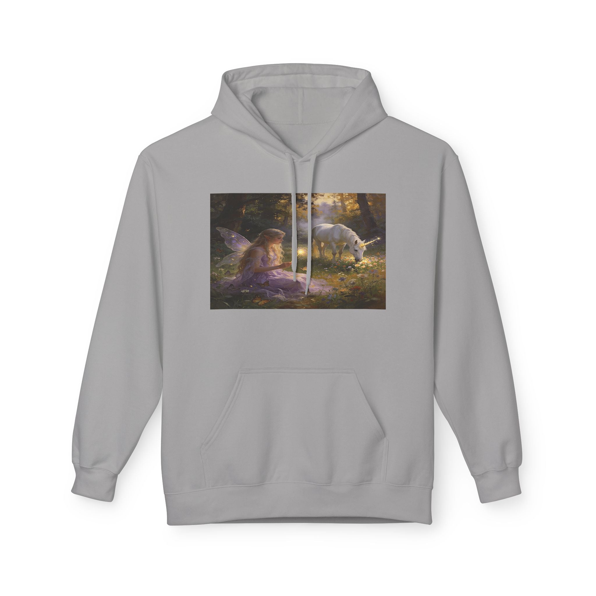 Mystical Unicorn Forest Hoodie — Ethereal Fantasy Art Pullover