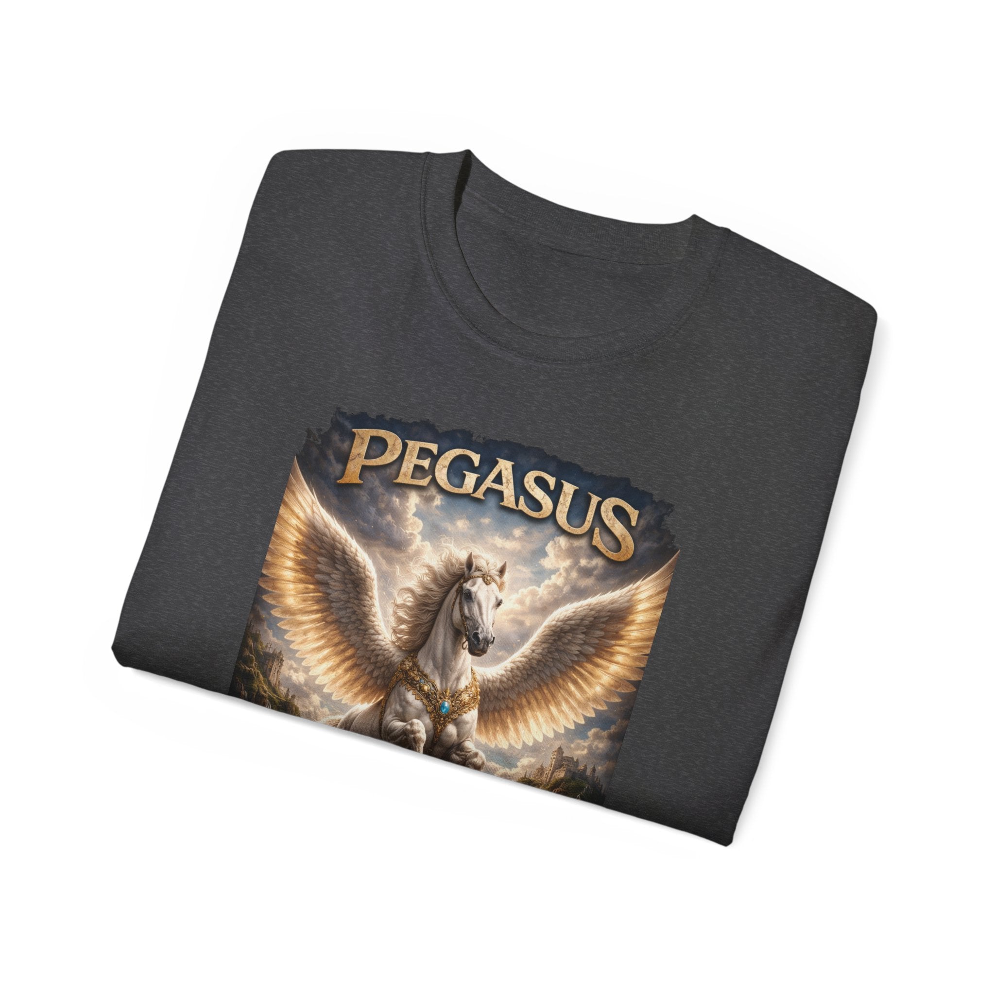 Pegasus is one of the most famous and enduring figures in Greek mythology, Cotton Tee — Winged Horse Mythical T-Shirt