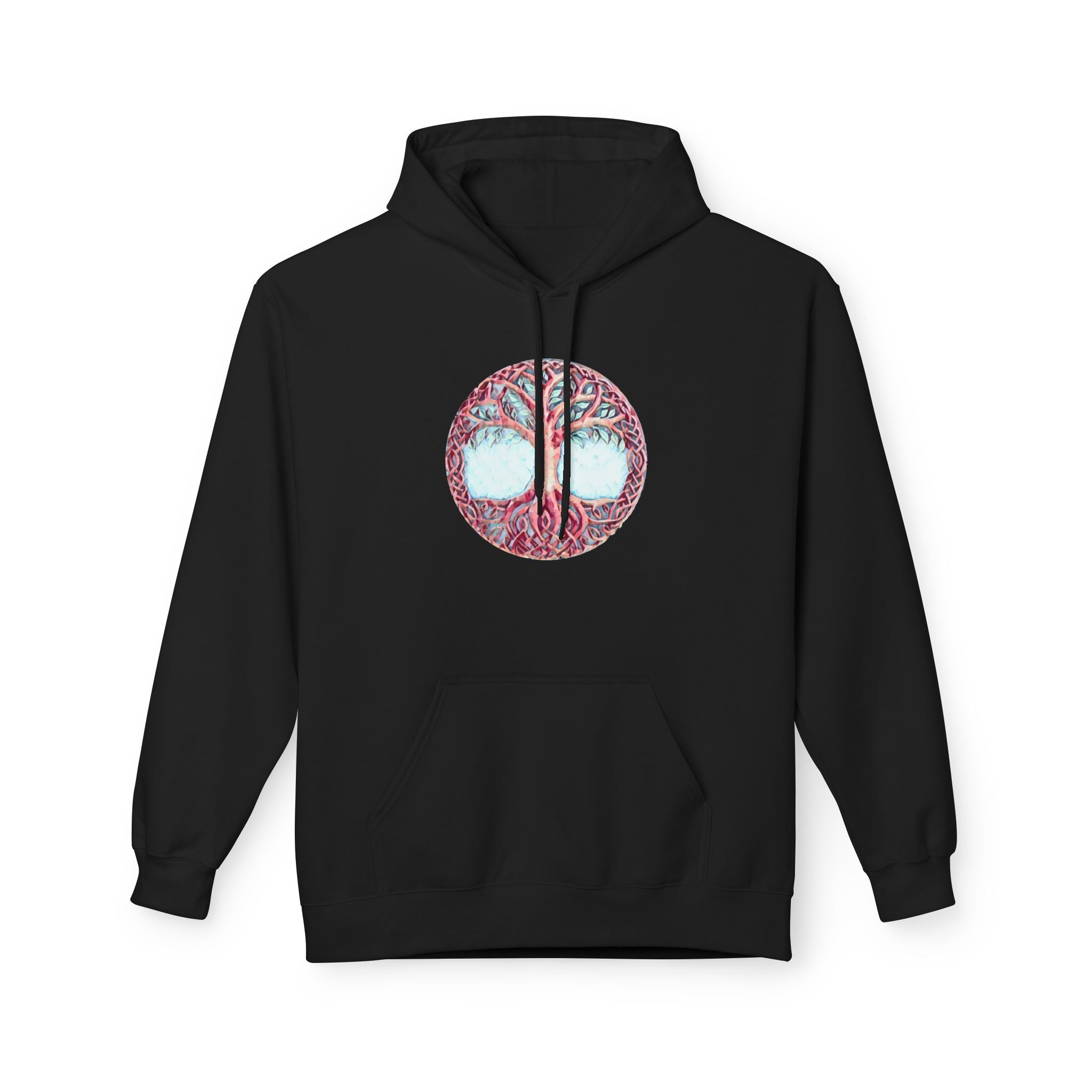 Yggdrasil Tree of Life Cotton Hoodie — Spiritual Nature Graphic Hoodie