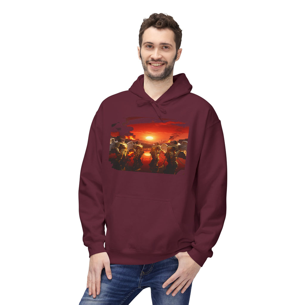 Revelation 7:1 End of times-Four angels standing on the four corners of the earth as seen from heaven-Art Graphic Pullover