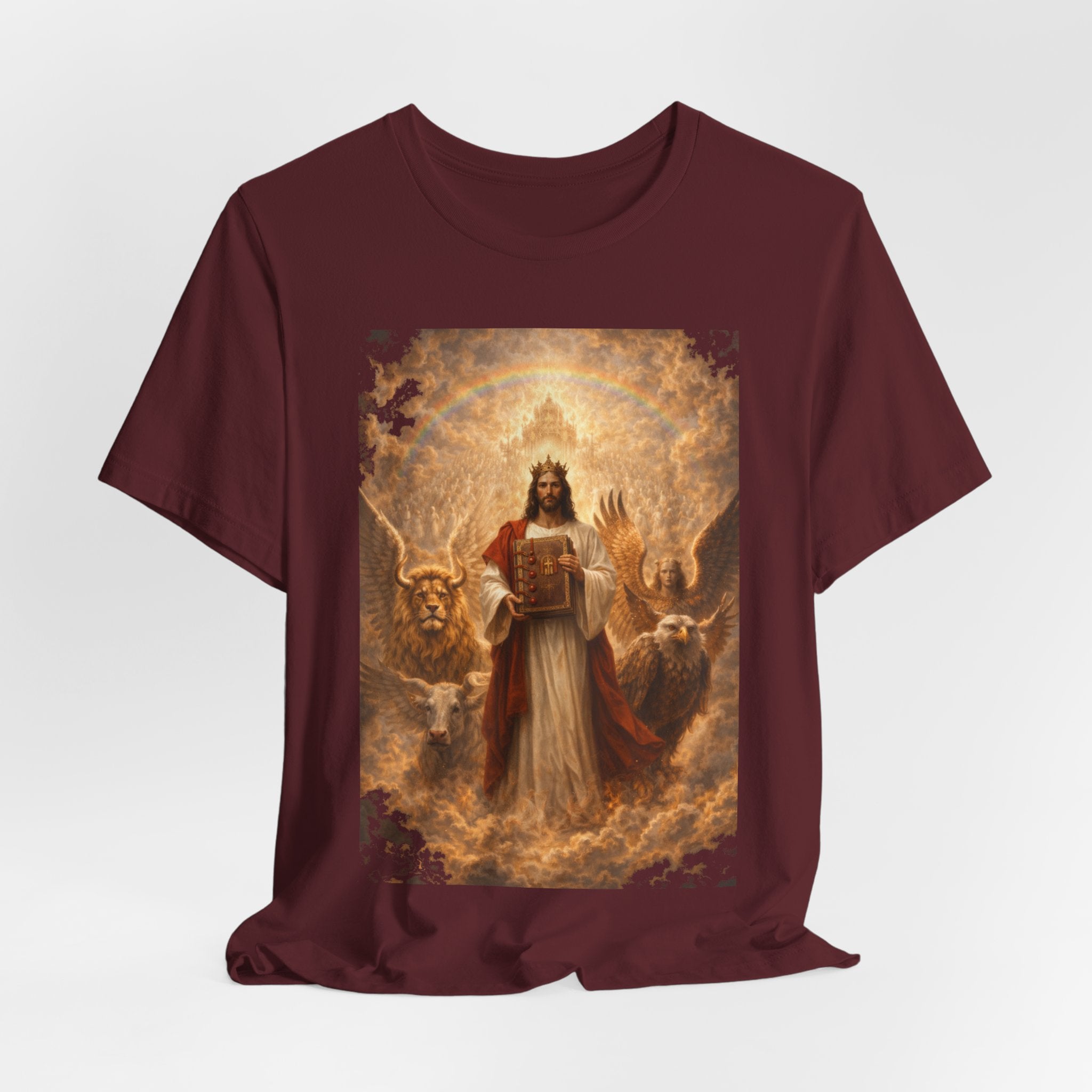 Jesus Christ The Lamb of God-Book of Judgment —  Religious T‑Shirt(Revelation 5:5-7)