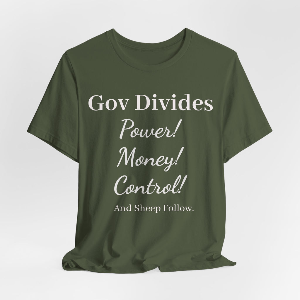 Gov Divides Tee — Pastel Political Statement T-Shirt