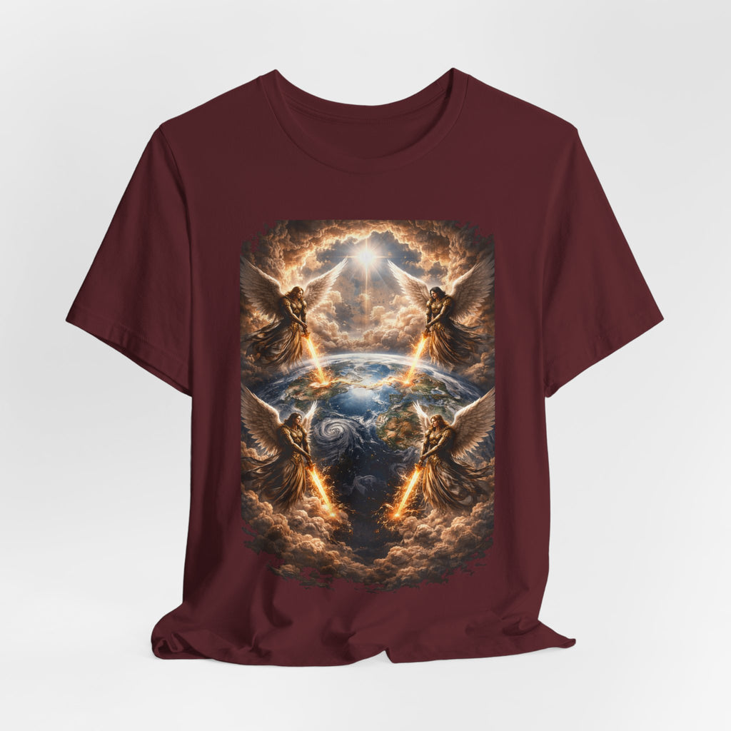Revelation 7:1 T-Shirt — Heavenly Angel Wings Graphic Tee