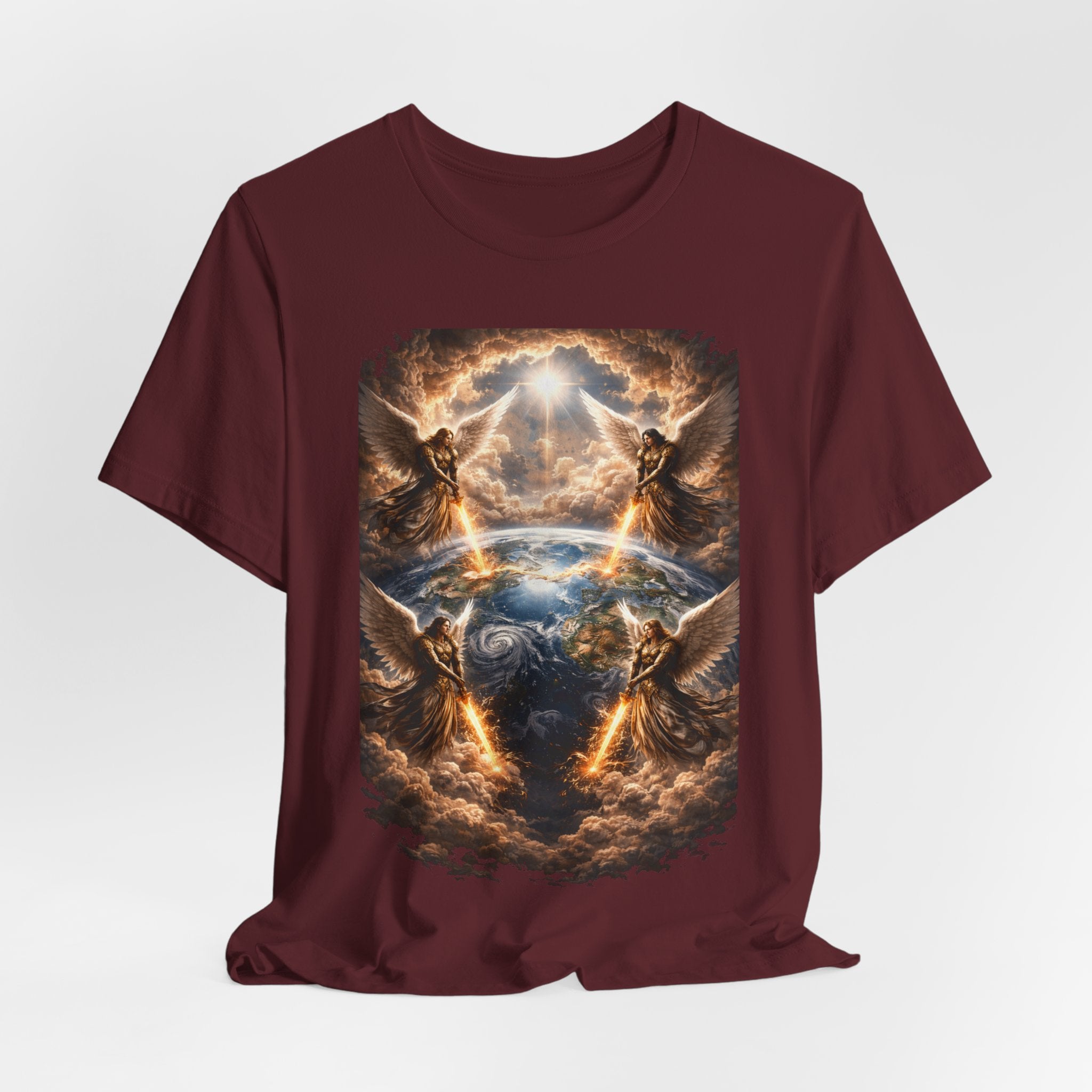 Revelation 7:1 T-Shirt — Heavenly Angel Wings Graphic Tee