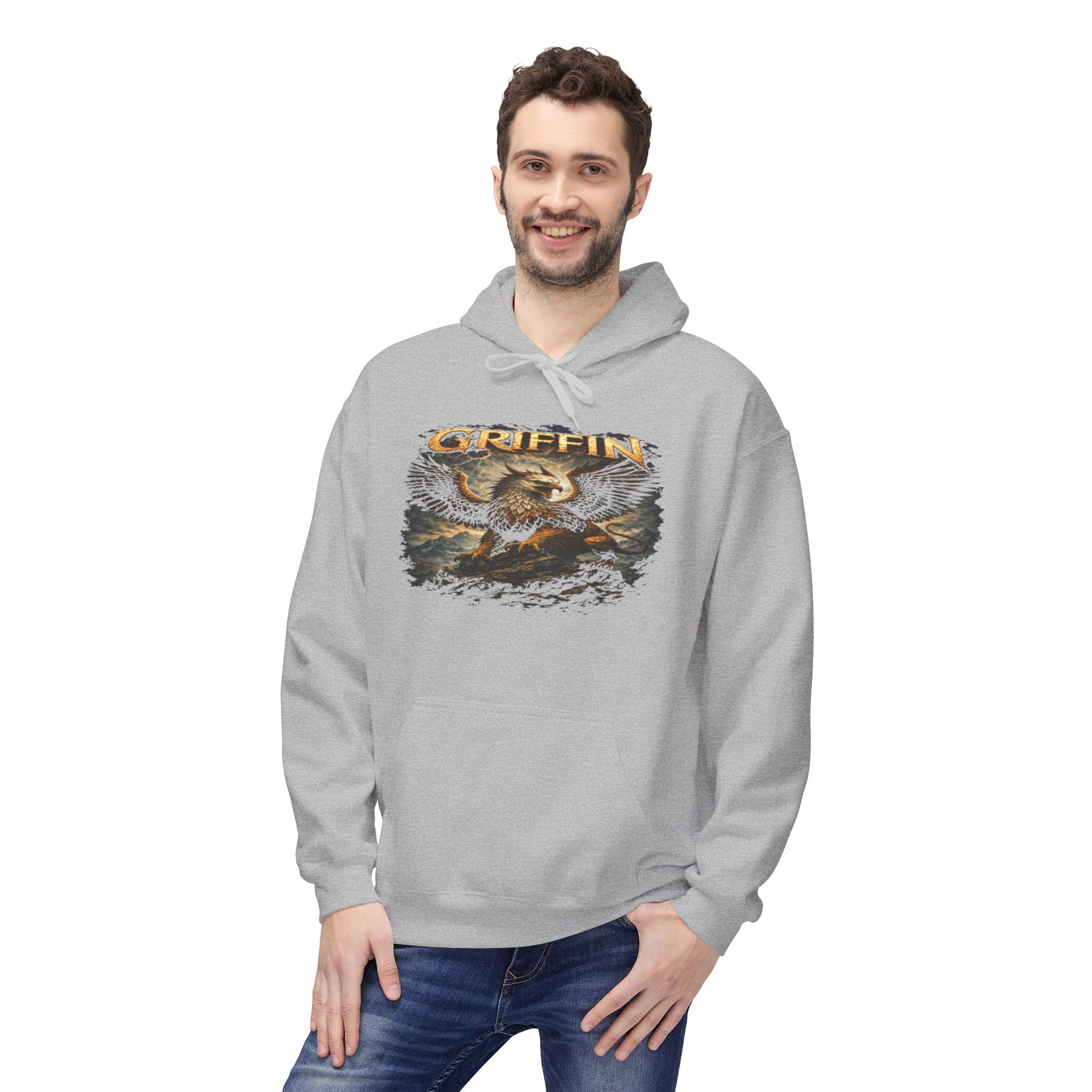 Griffin Graphic Hoodie - Mythical Eagle Design
