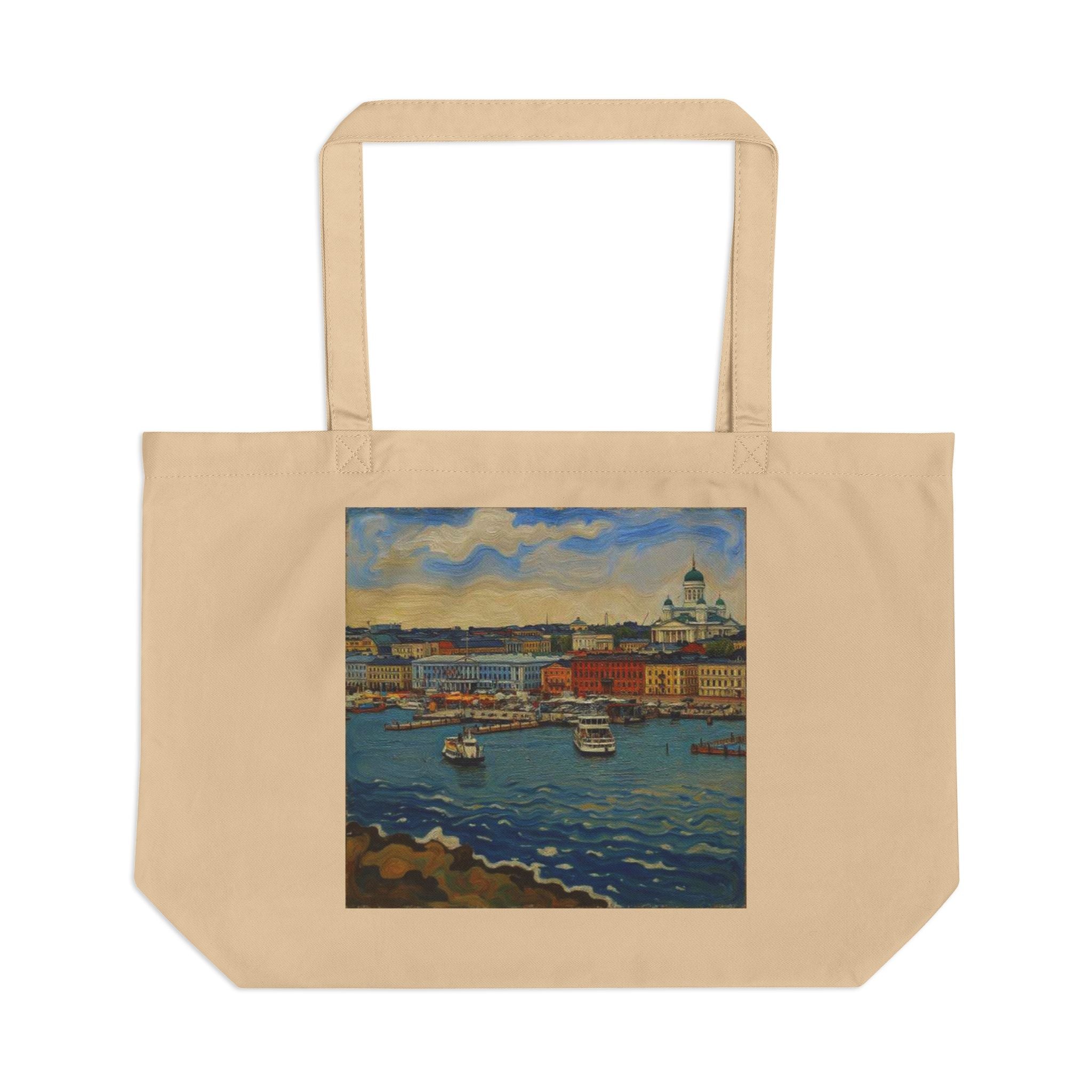 Helsinki Harbor Eco Tote - Large Canvas Beach & Market Bag