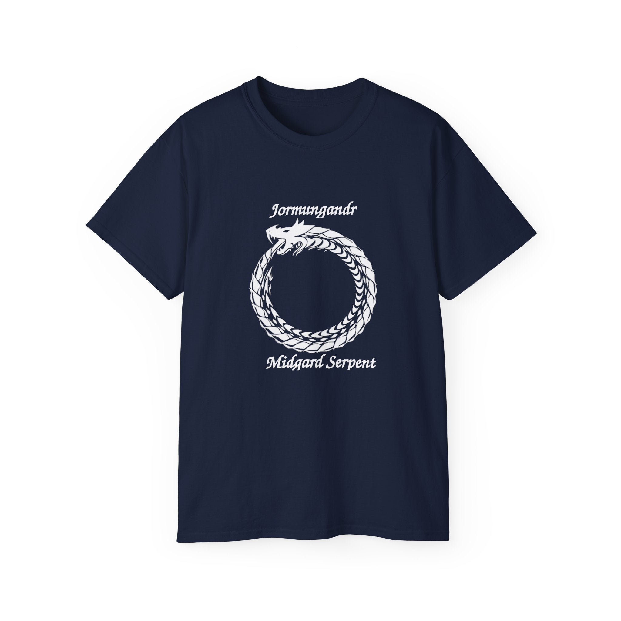 Jörmungandr, also known as the Midgard Serpent Cotton T‑Shirt