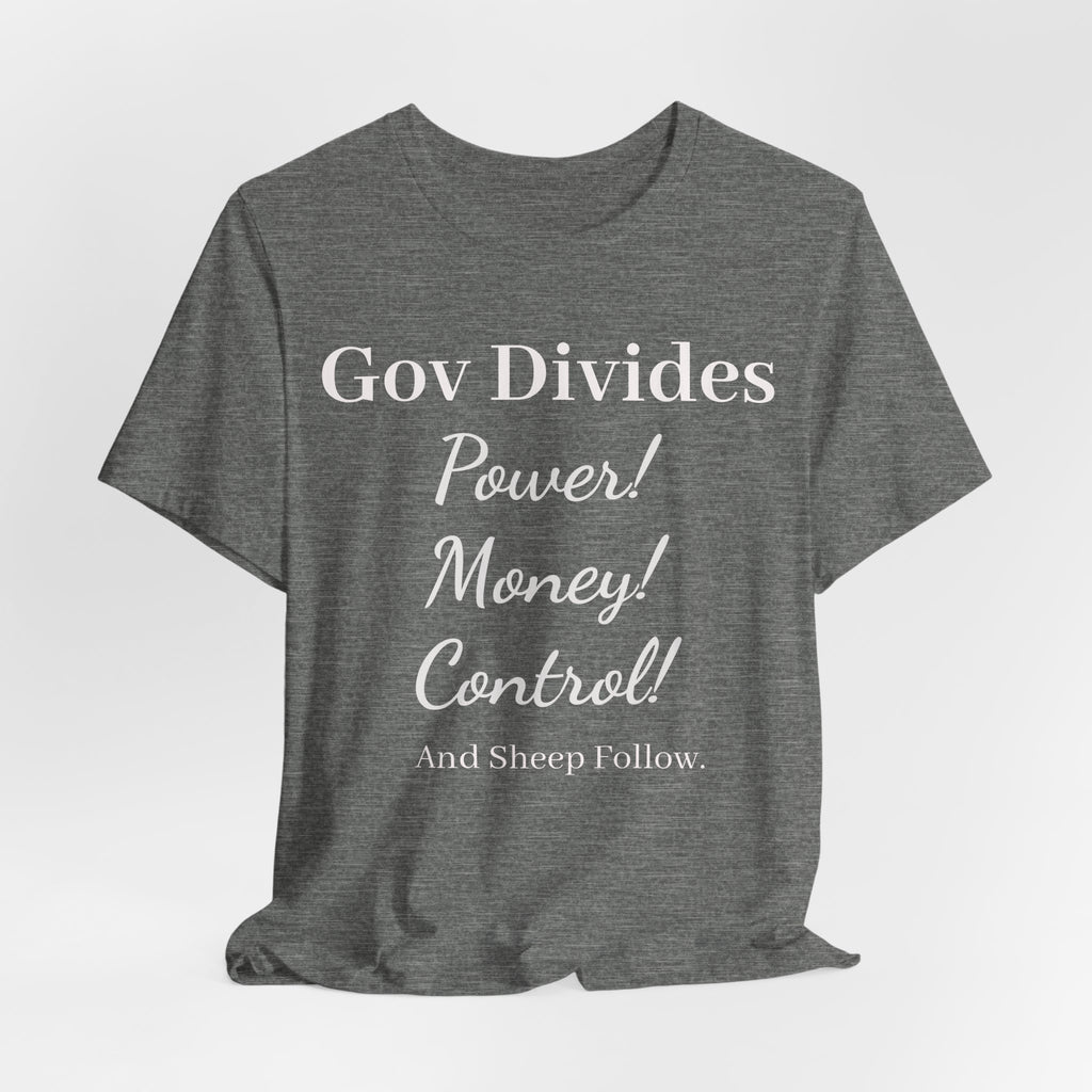 Gov Divides Tee — Pastel Political Statement T-Shirt