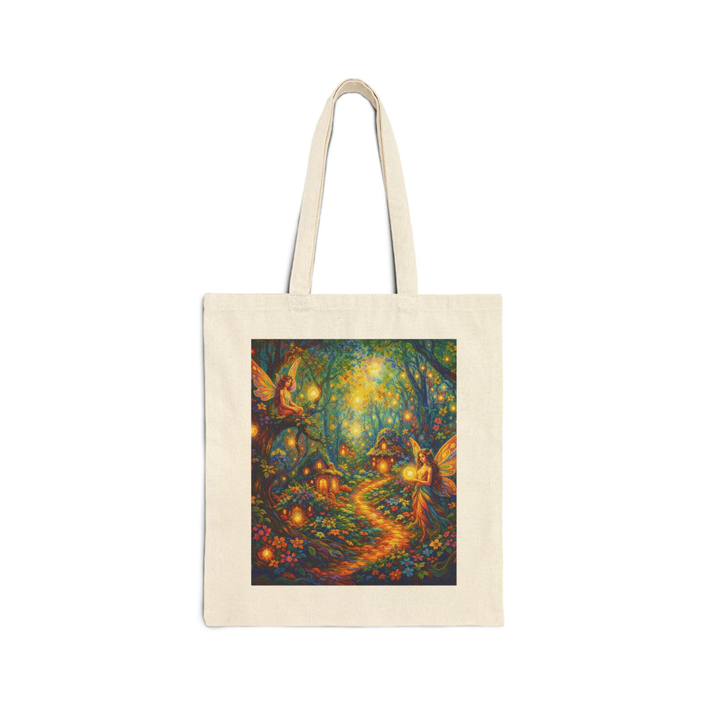 Fairy Forest Canvas Tote Bag – Enchanted Path Illustration