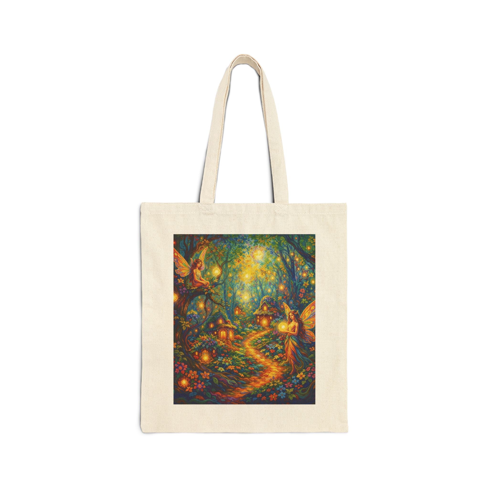 Fairy Forest Canvas Tote Bag – Enchanted Path Illustration